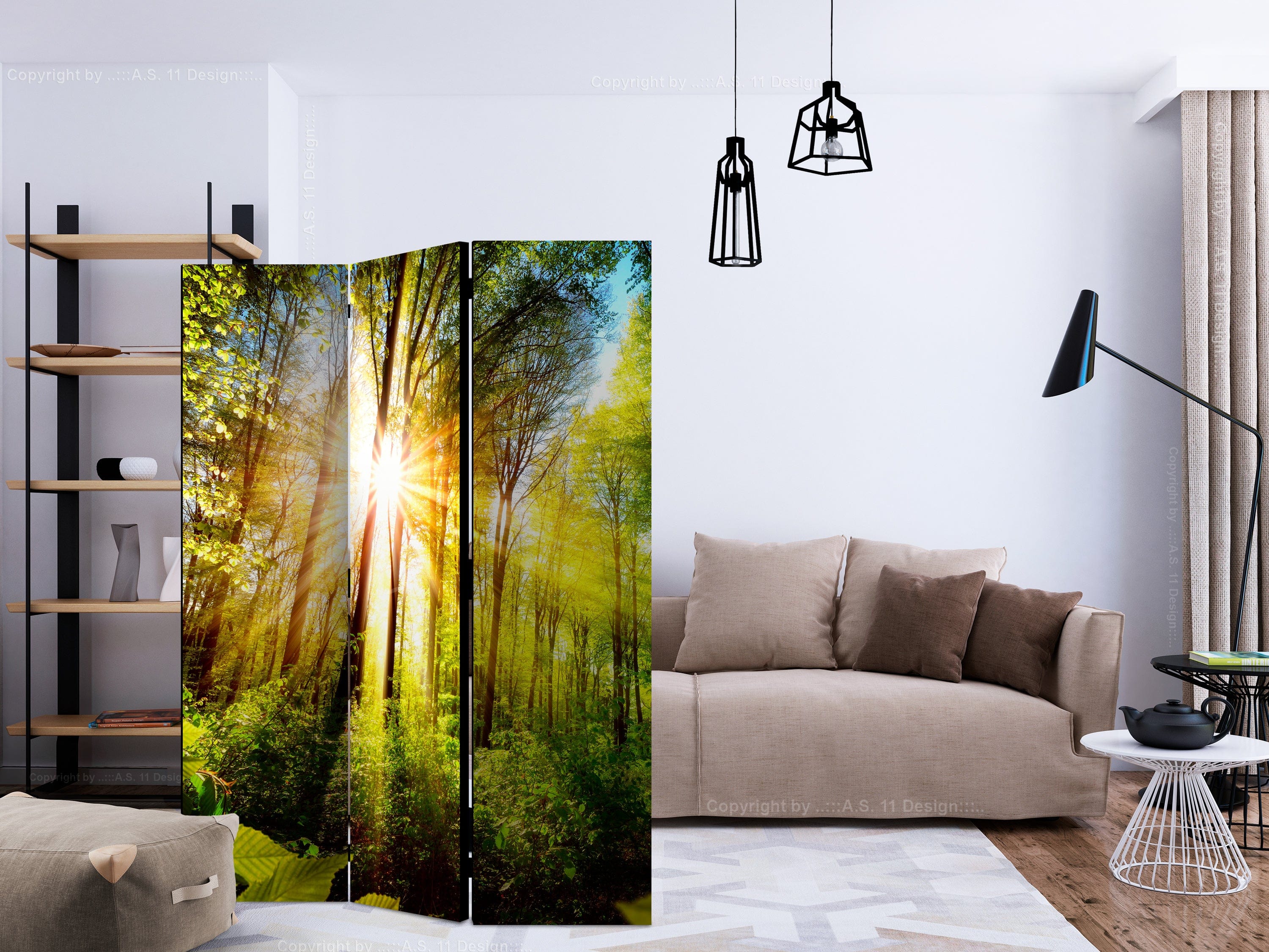 Aizslietnis 3-daļīgs - Patvērums mežā (135x172cm) 135x172 cm Home Trends