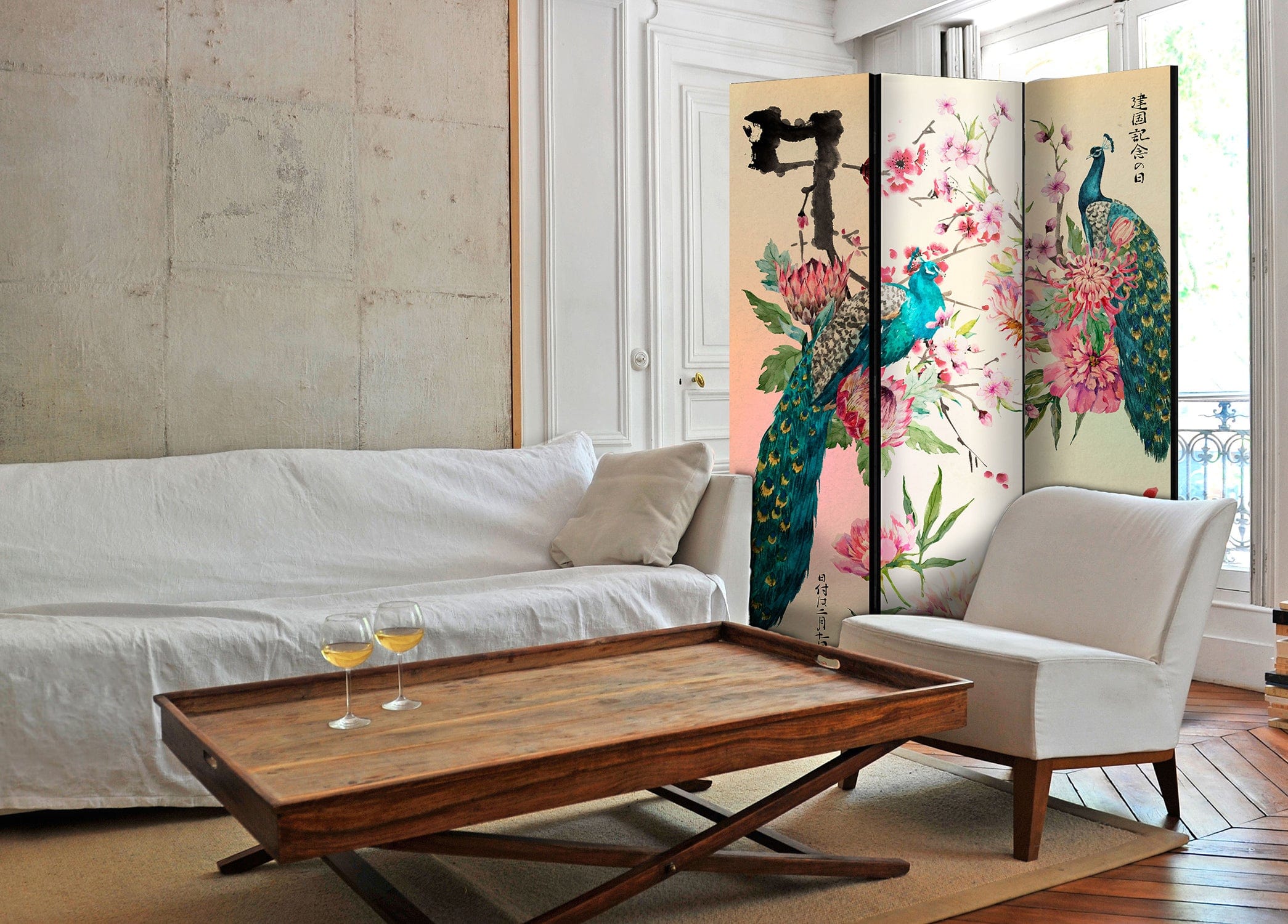 Aizslietnis 3-daļīgs - Pāvu mīlestība (135x172cm) 135x172 cm Home Trends