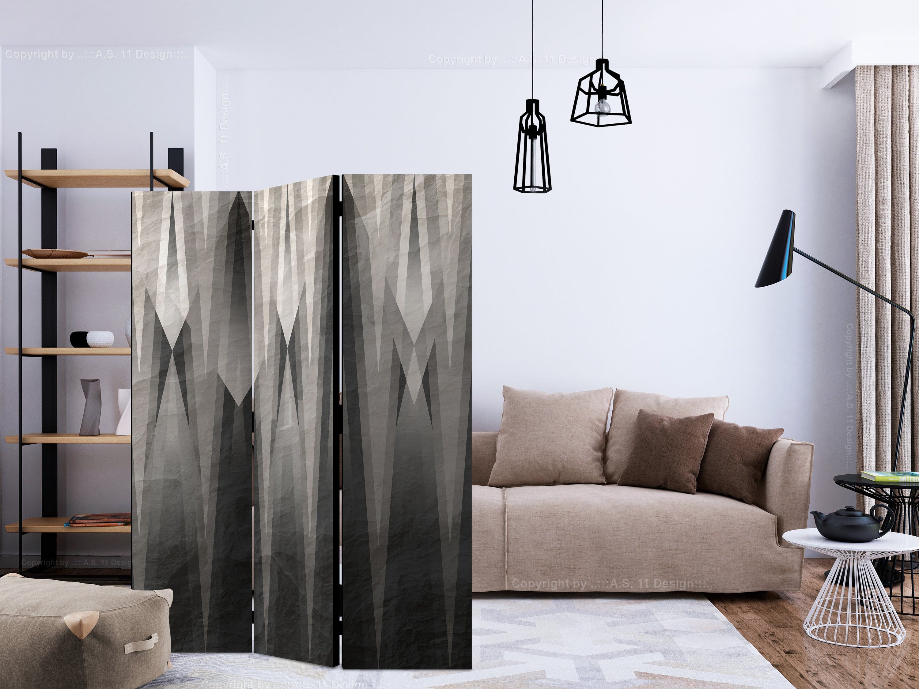Aizslietnis 3-daļīgs - Pelēkā citadele (135x172cm) 135x172 cm Home Trends