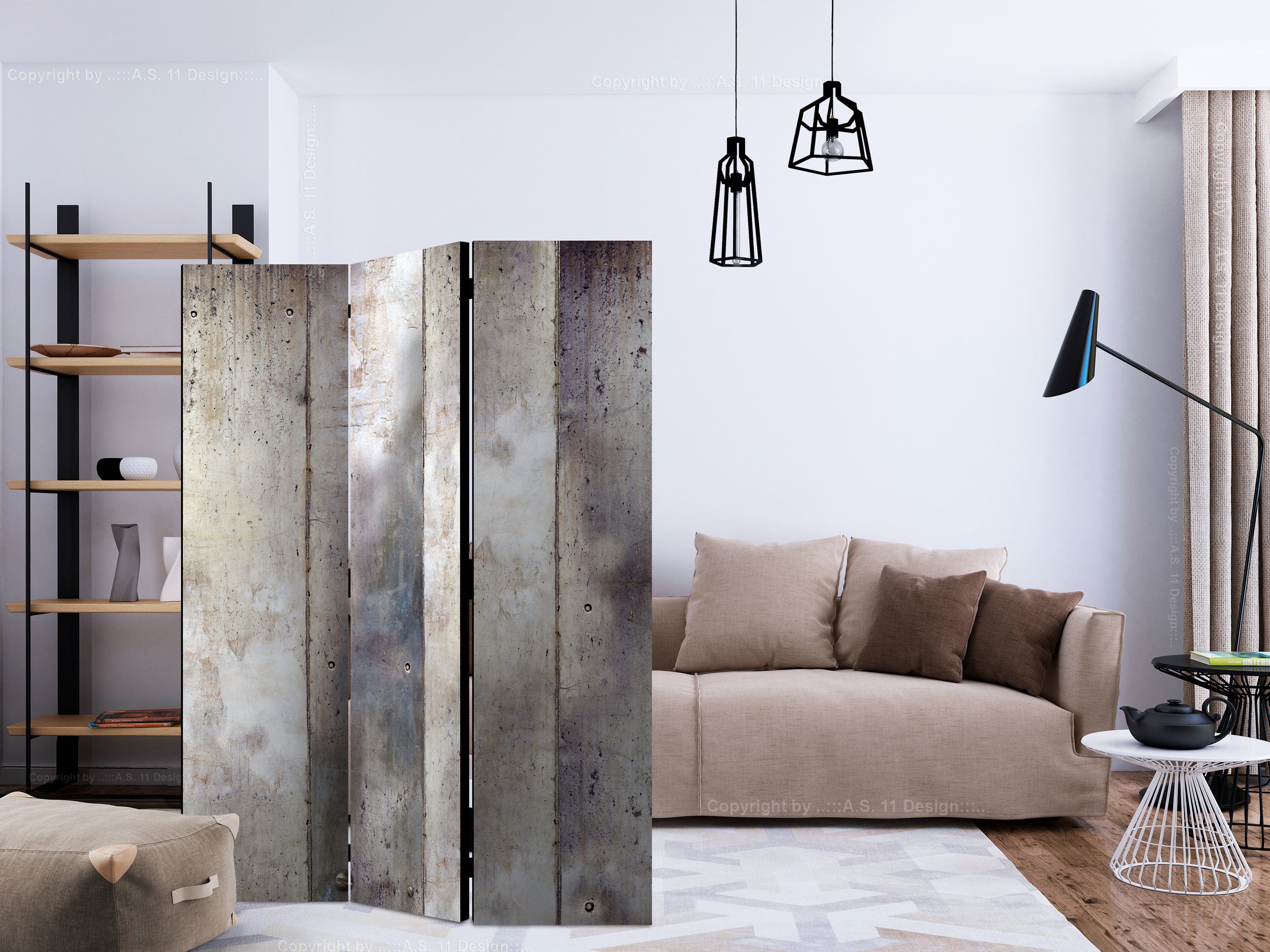 Aizslietnis 3-daļīgs - Pelēka nokrāsas 3 (135x172cm) 135x172 cm Home Trends