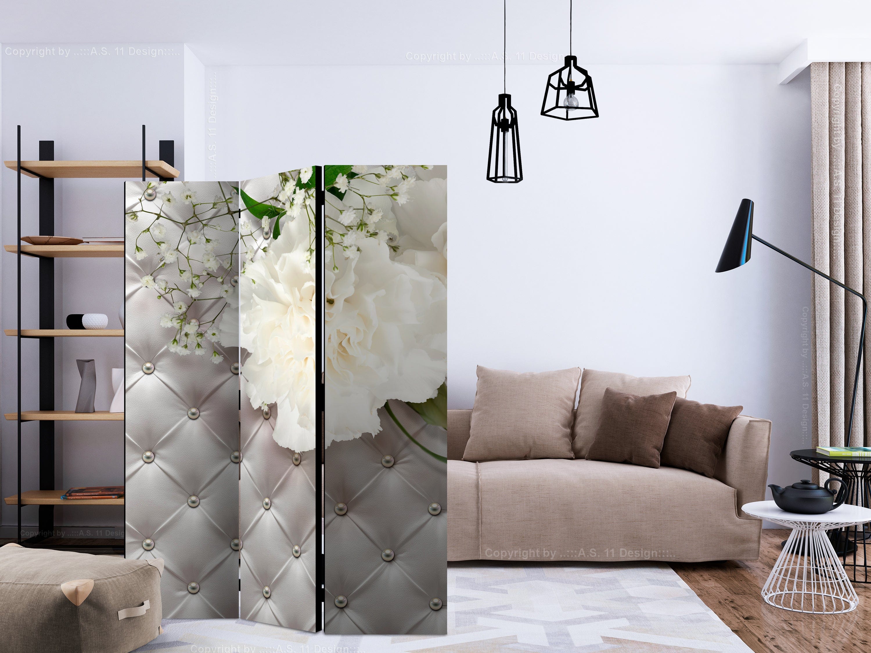 Aizslietnis 3-daļīgs - Pērļu greznība (135x172cm) 135x172 cm Home Trends