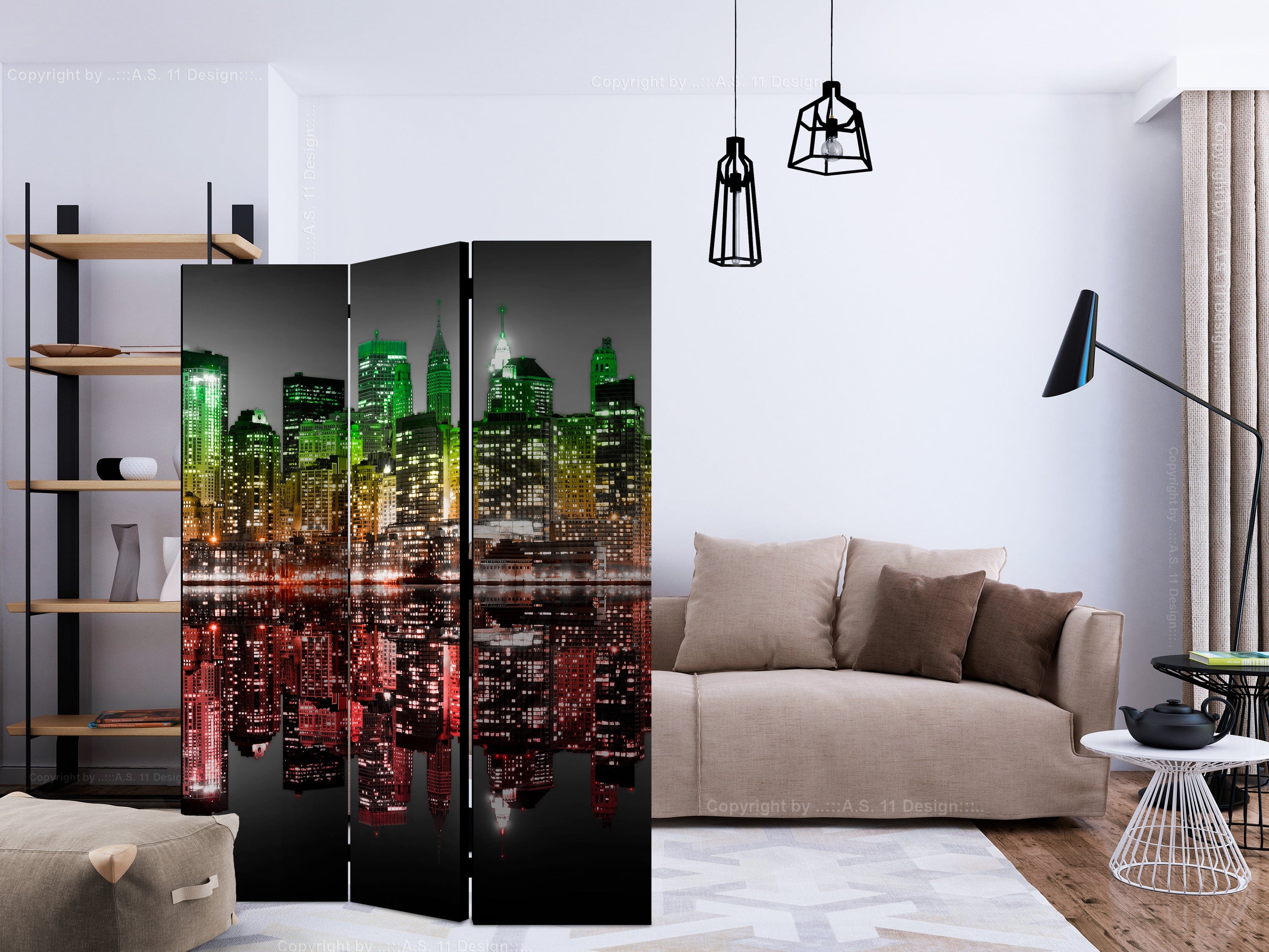 Aizslietnis 3-daļīgs - Regeja - Ņujorka (135x172cm) 135x172 cm Home Trends