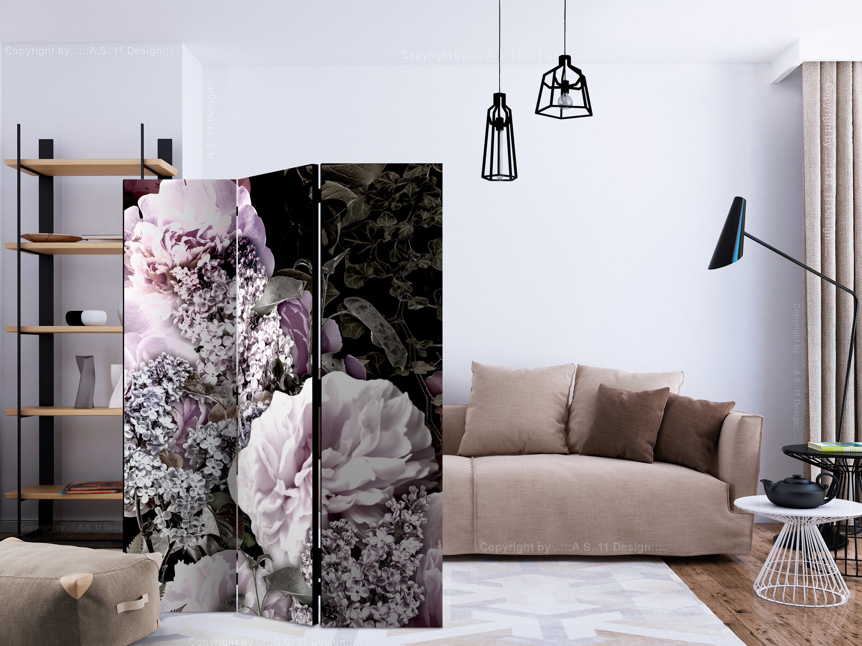 Aizslietnis 3-daļīgs - Retro dārzs (135x172cm) 135x172 cm Home Trends