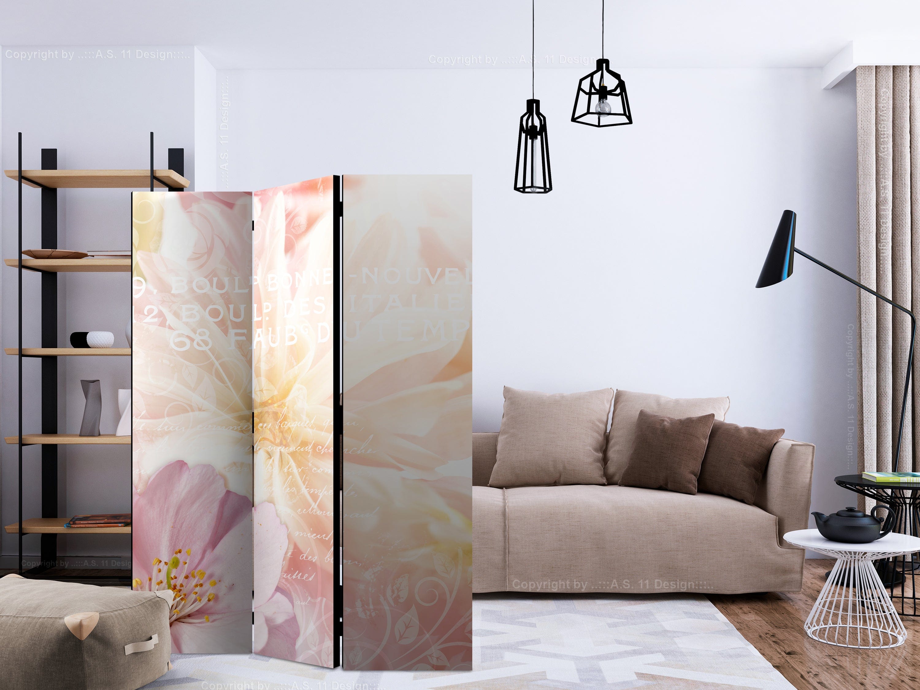 Aizslietnis 3-daļīgs - Romantiska ziņa (135x172cm) 135x172 cm Home Trends
