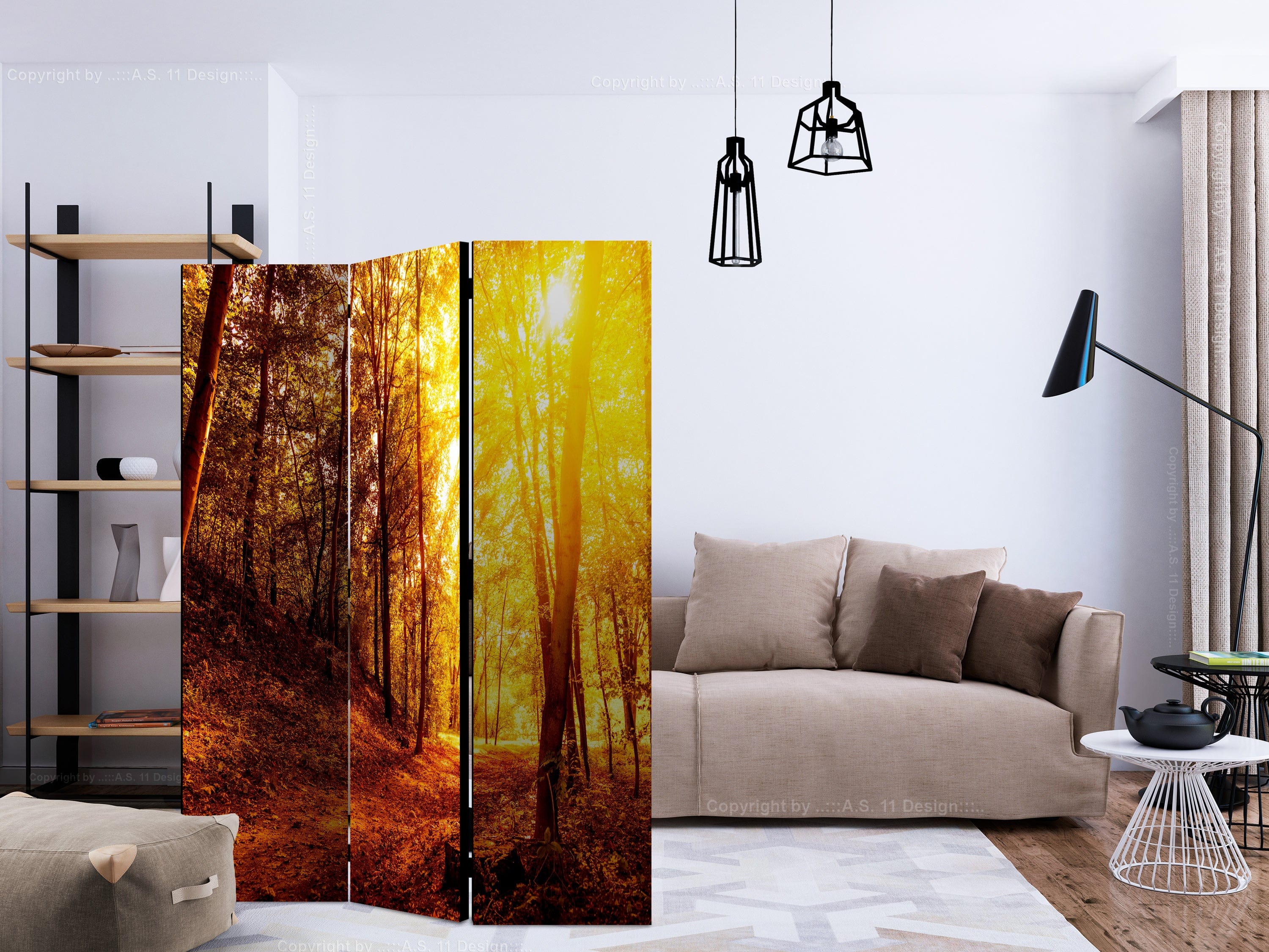 Aizslietnis 3-daļīgs - Rudens pastaiga (135x172cm) 135x172 cm Home Trends