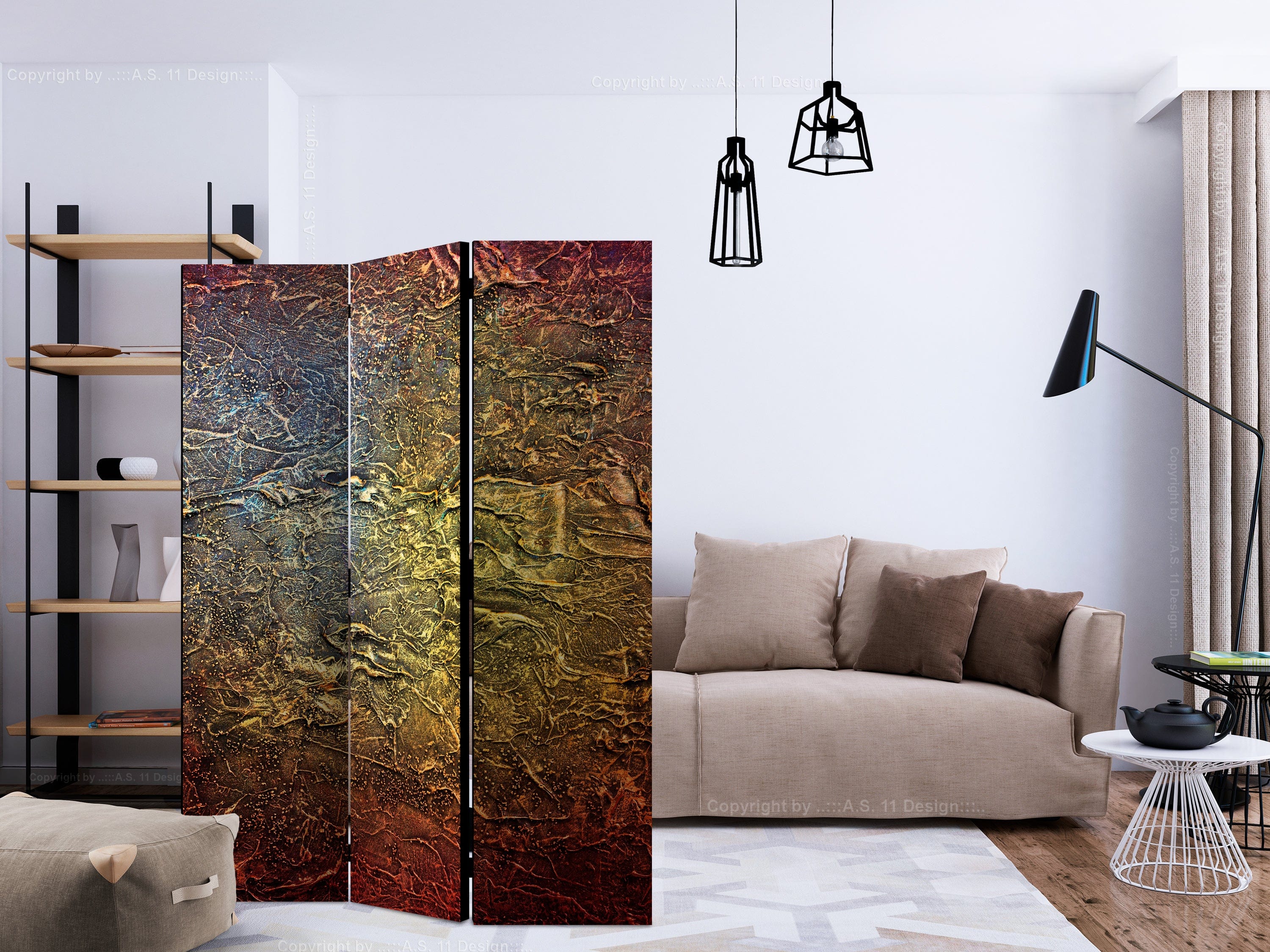Aizslietnis 3-daļīgs - Sarkanais zelts (135x172cm) 135x172 cm Home Trends