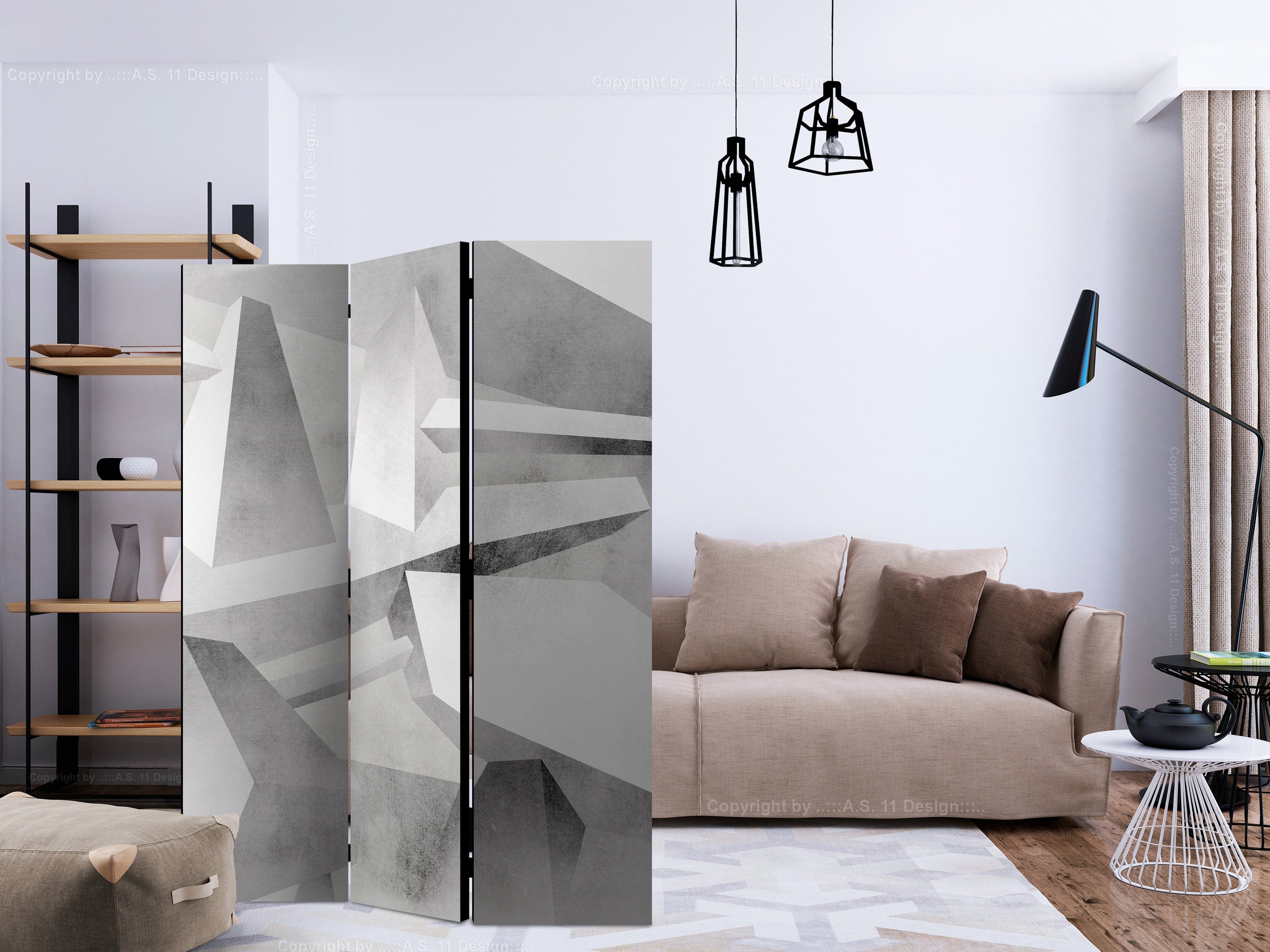 Aizslietnis 3-daļīgs - Sasaluši spārni (135x172cm) 135x172 cm Home Trends