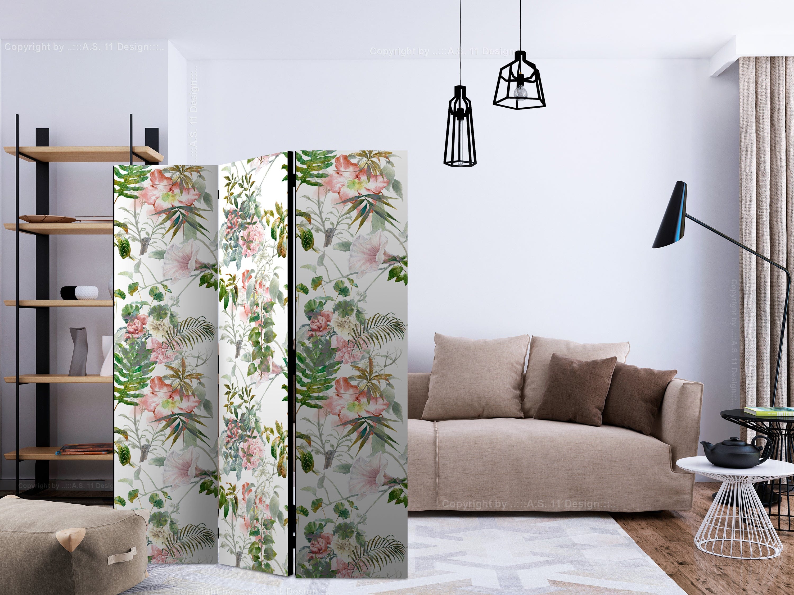Aizslietnis 3-daļīgs - Skaists dārzs (135x172cm) 135x172 cm Home Trends