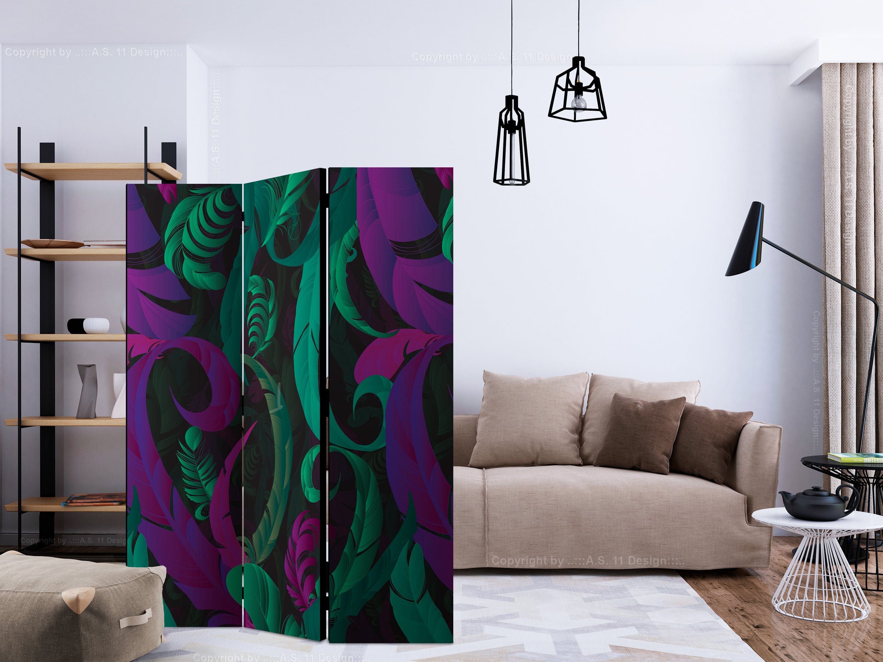 Aizslietnis 3-daļīgs - Spalvu deja (135x172cm) 135x172 cm Home Trends
