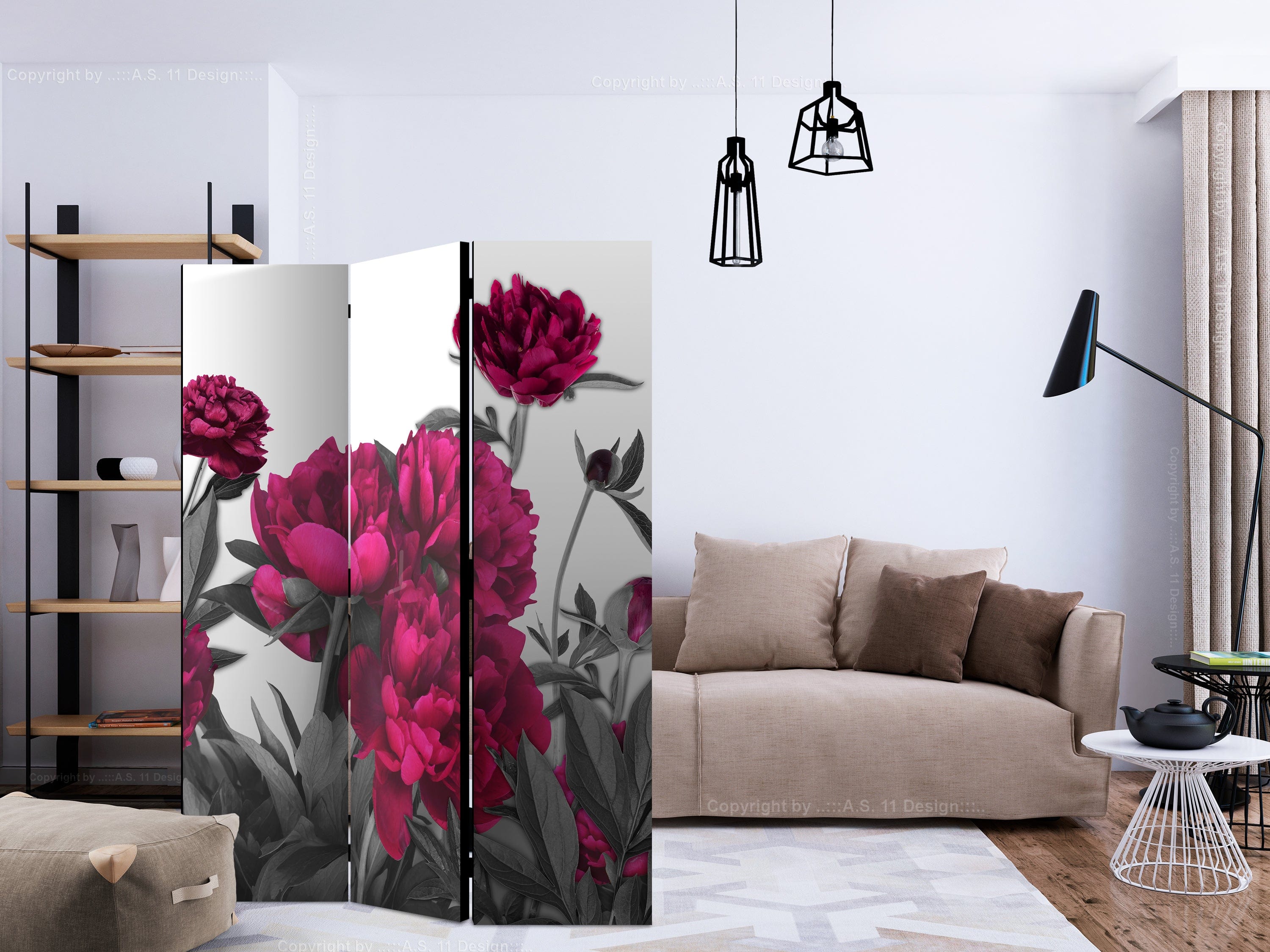 Aizslietnis 3-daļīgs - Spilgta pļava (135x172cm) 135x172 cm Home Trends
