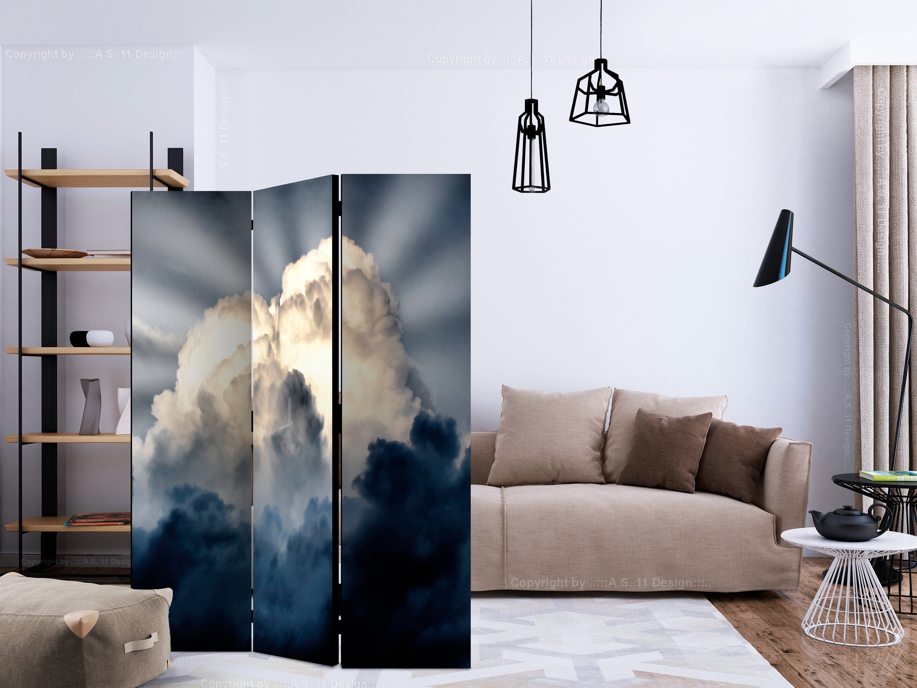 Aizslietnis 3-daļīgs - Stari debesīs (135x172cm) 135x172 cm Home Trends