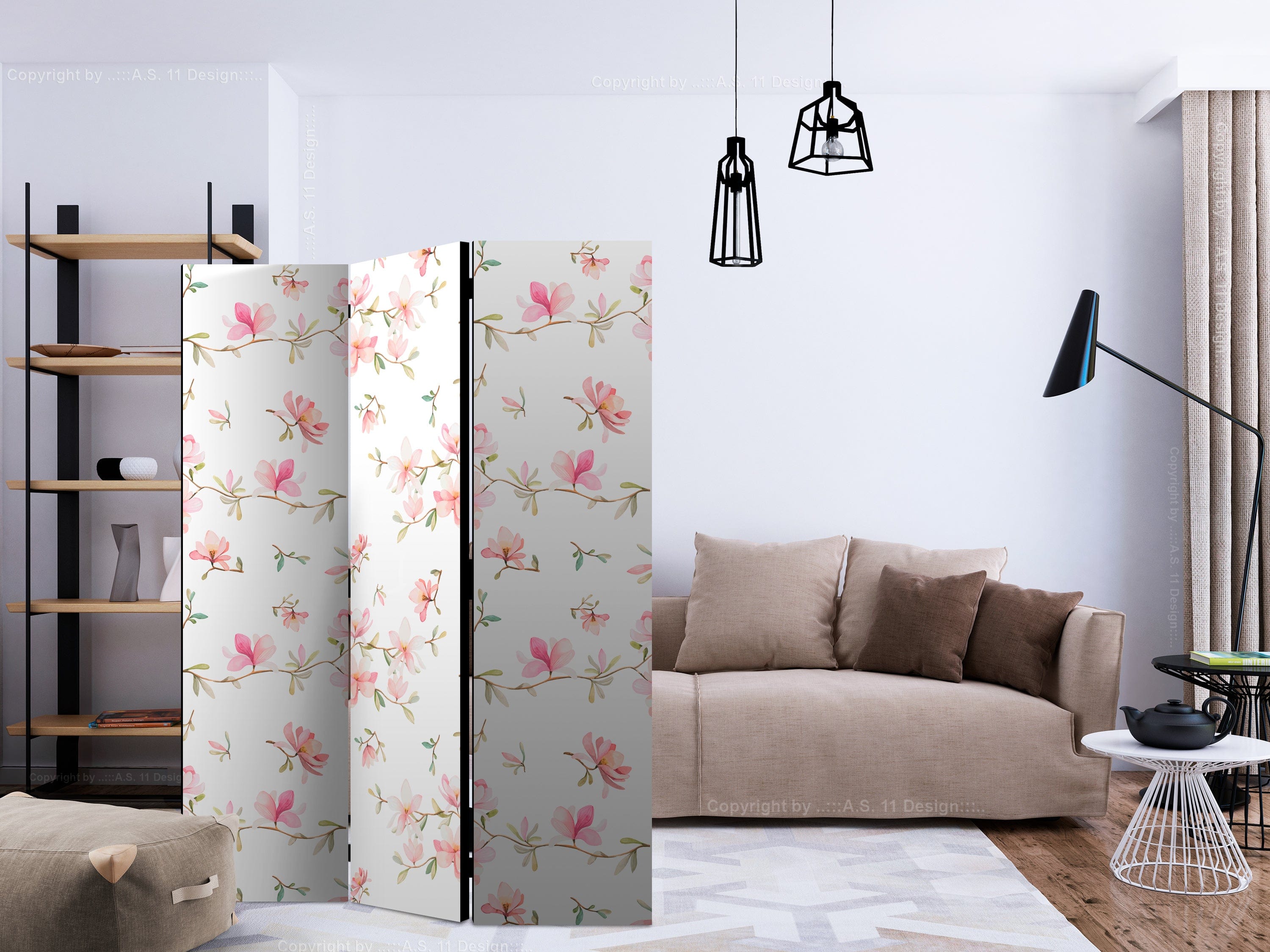 Aizslietnis 3-daļīgs - Svaigas magnolijas (135x172cm) 135x172 cm Home Trends