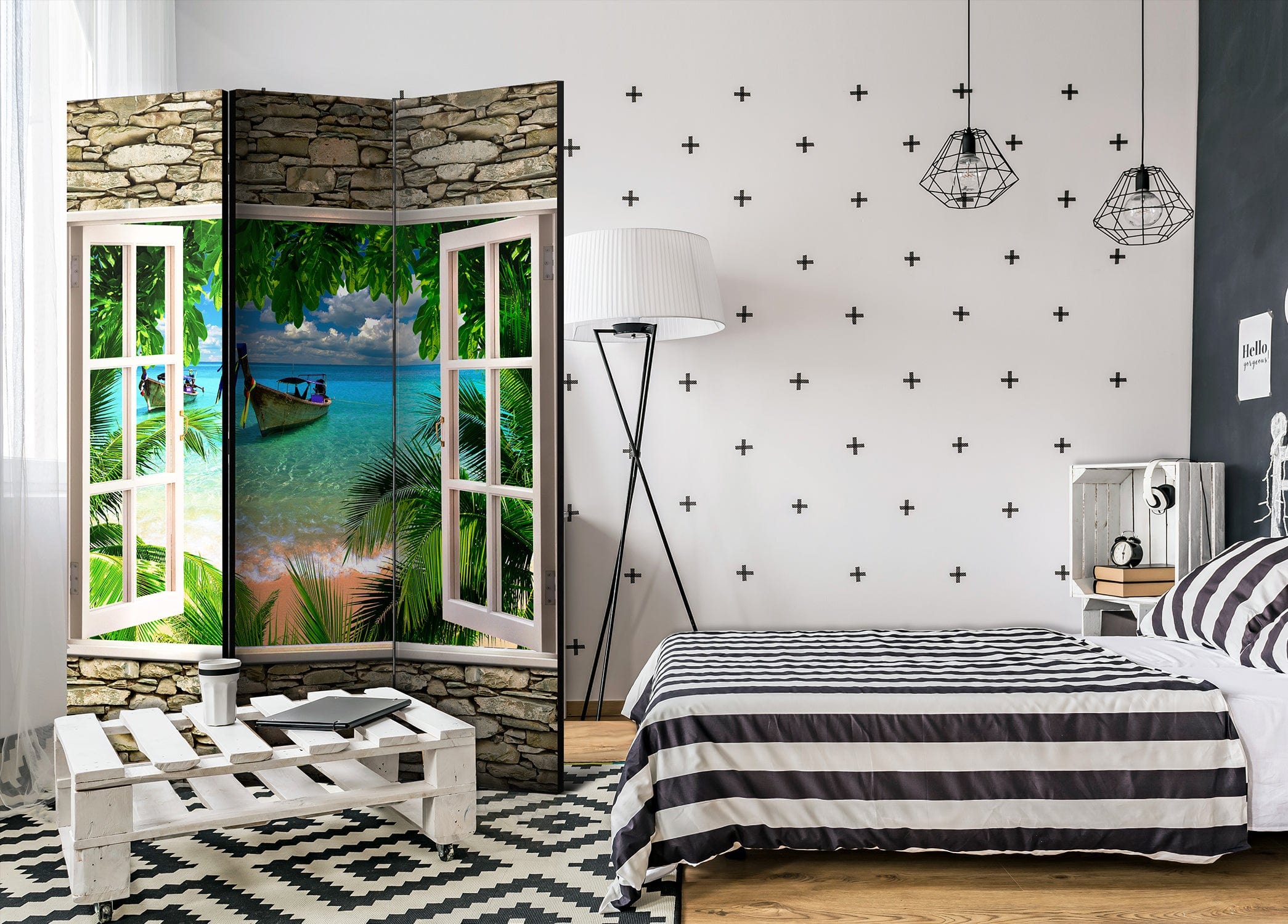 Aizslietnis 3-daļīgs - Tropu pludmale (135x172cm) 135x172 cm Home Trends