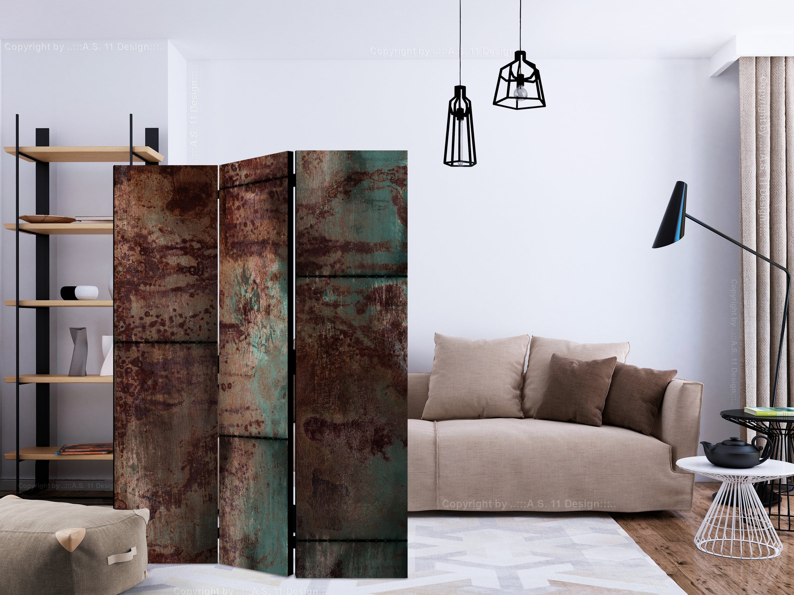 Aizslietnis 3-daļīgs - Tumšā metāla loksne (135x172cm) 135x172 cm Home Trends