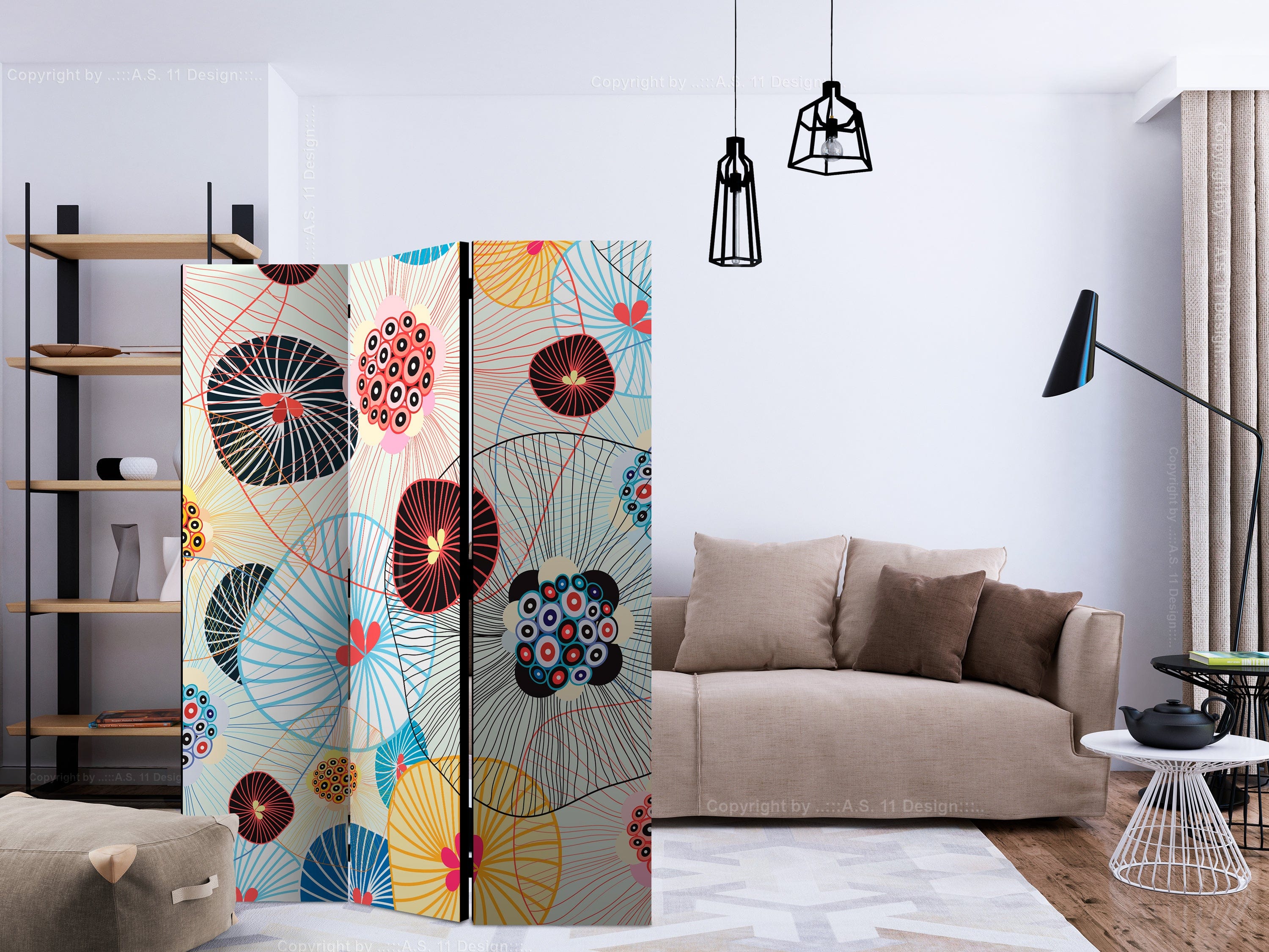 Aizslietnis 3-daļīgs - Vasaras elpa (135x172cm) 135x172 cm Home Trends