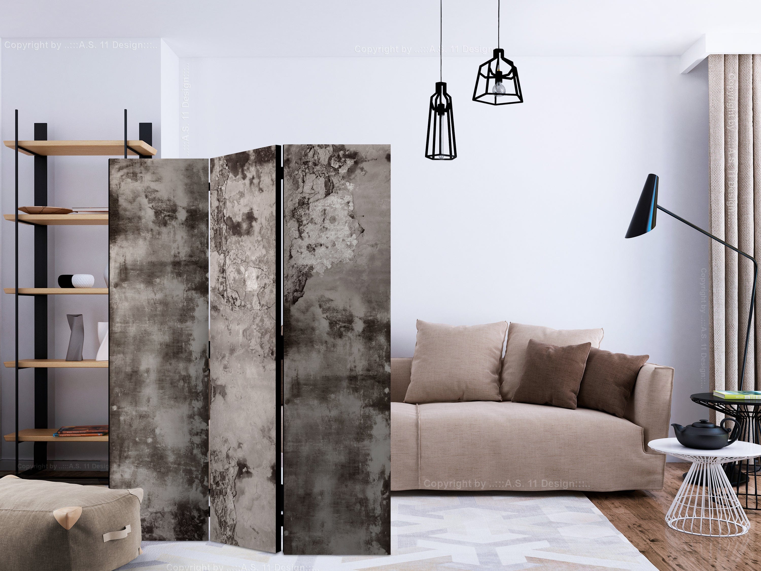 Aizslietnis 3-daļīgs - Vecs apmetums (135x172cm) 135x172 cm Home Trends