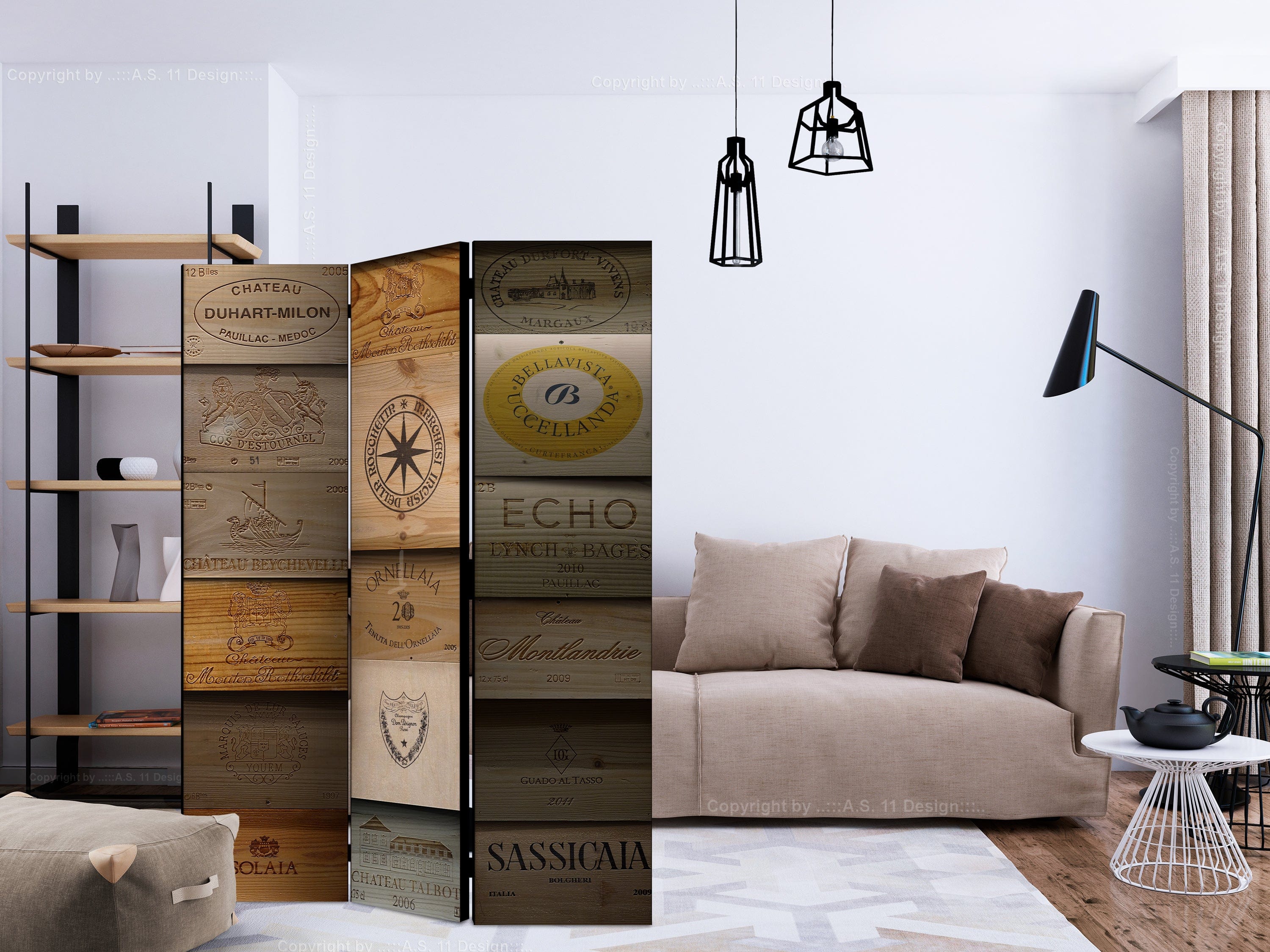 Aizslietnis 3-daļīgs - Vecs vīna dārzs 2 . versija (135x172cm) 135x172 cm Home Trends