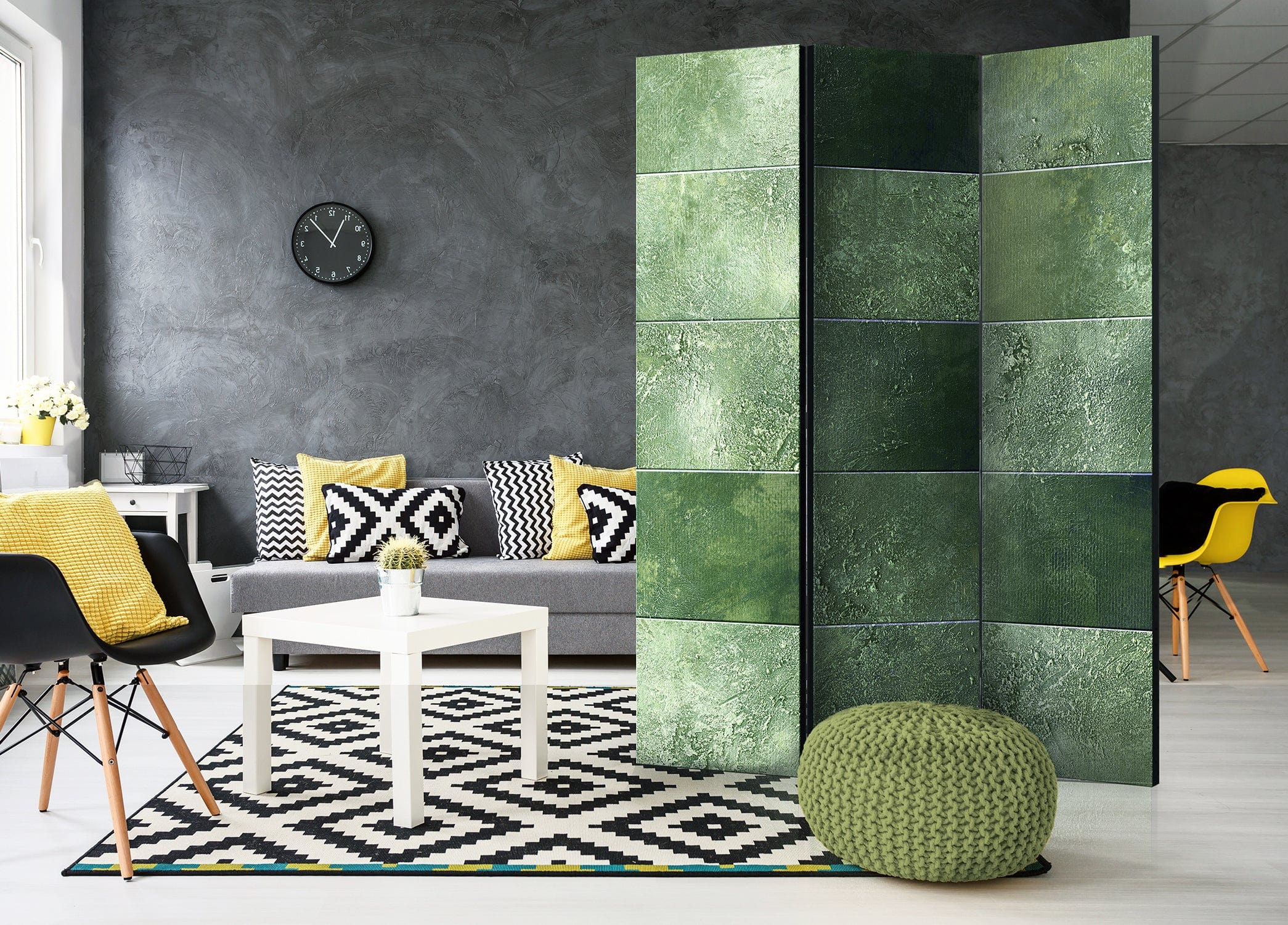 Aizslietnis 3-daļīgs - Zaļš puzzle (135x172cm) 135x172 cm Home Trends