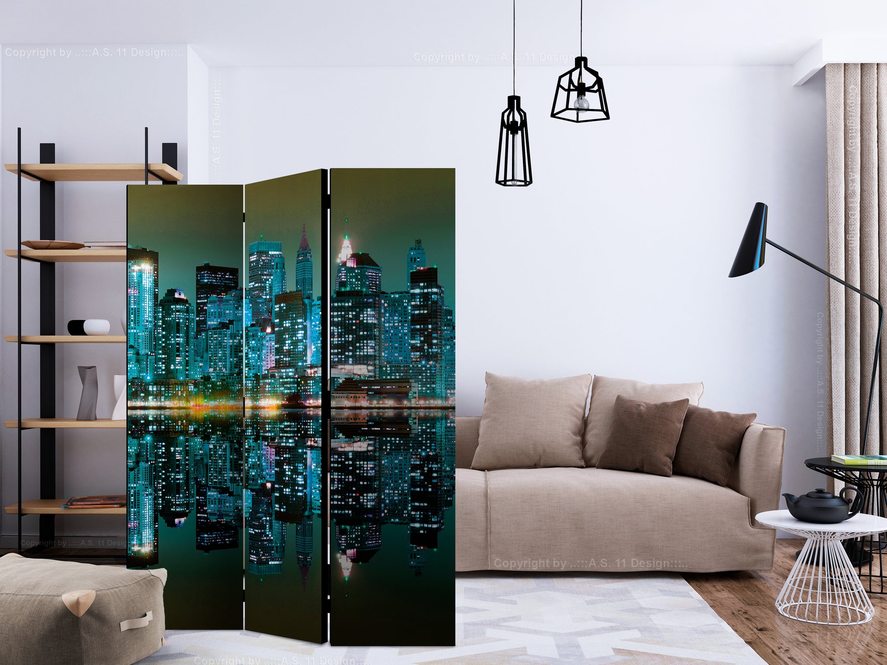 Aizslietnis 3-daļīgs - Zelta atspulgi - Ņujorka (135x172cm) 135x172 cm Home Trends