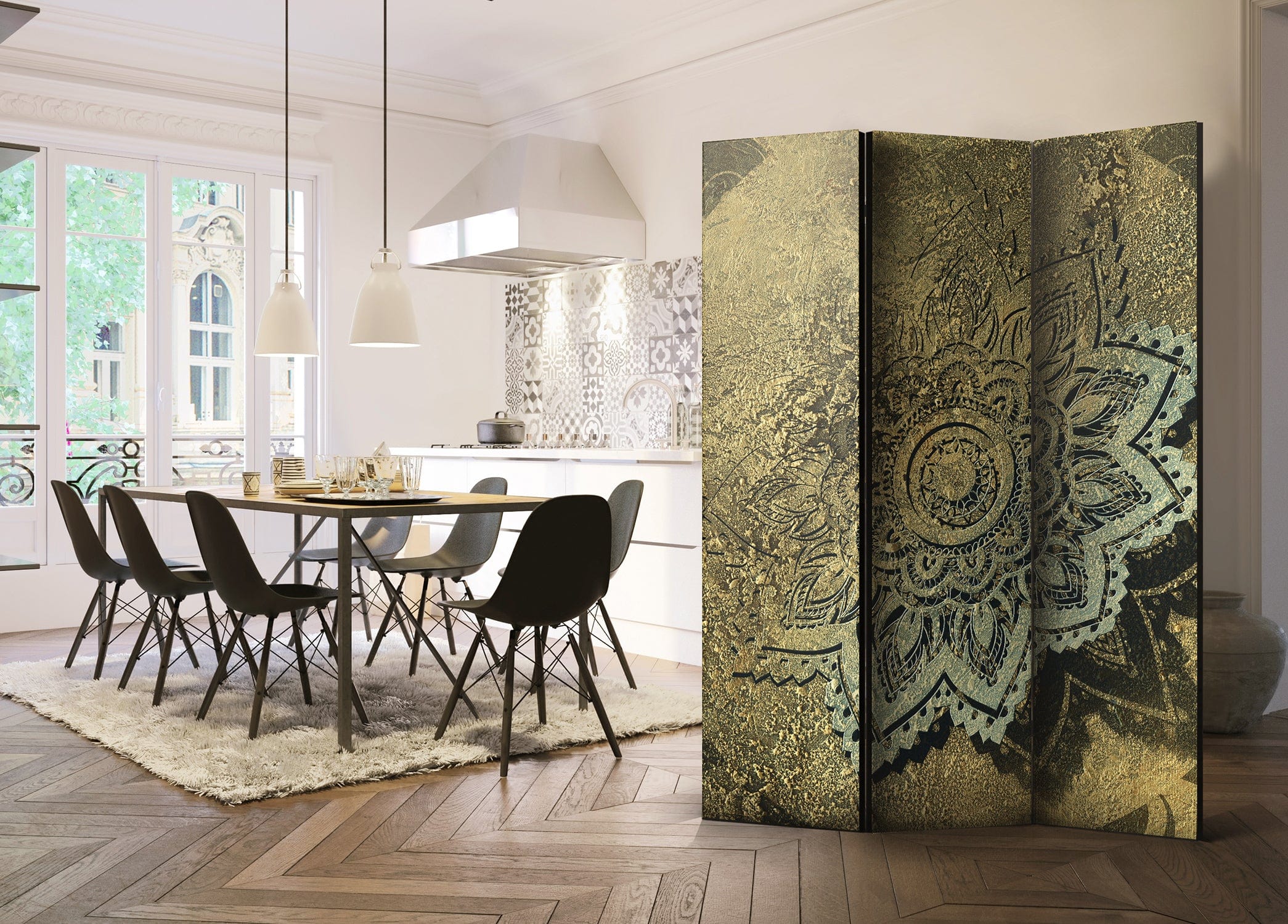 Aizslietnis 3-daļīgs - Zelta dārgumi (135x172cm) 135x172 cm Home Trends