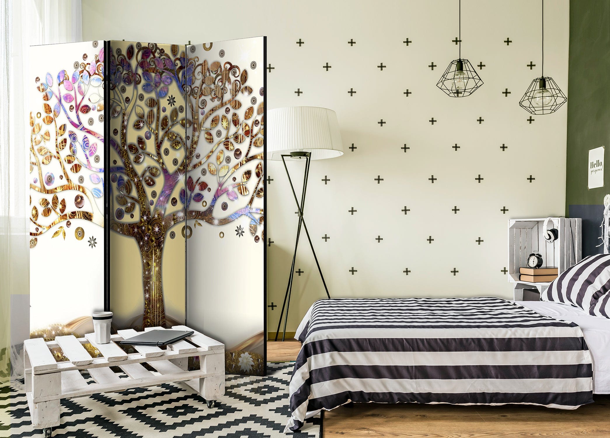 Aizslietnis 3-daļīgs - Zelta koks (135x172cm) 135x172 cm Home Trends