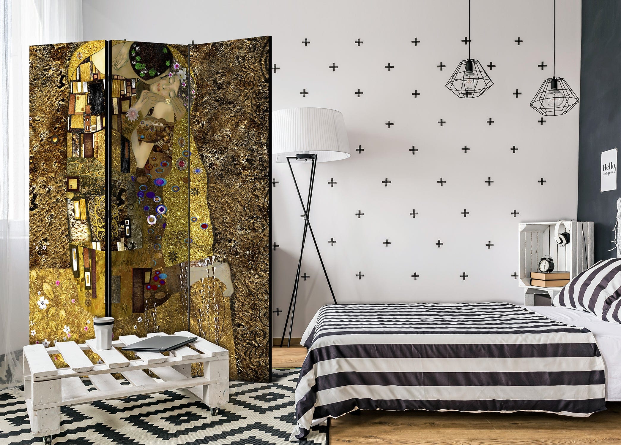 Aizslietnis 3-daļīgs - Zelta skūpsts (135x172cm) 135x172 cm Home Trends