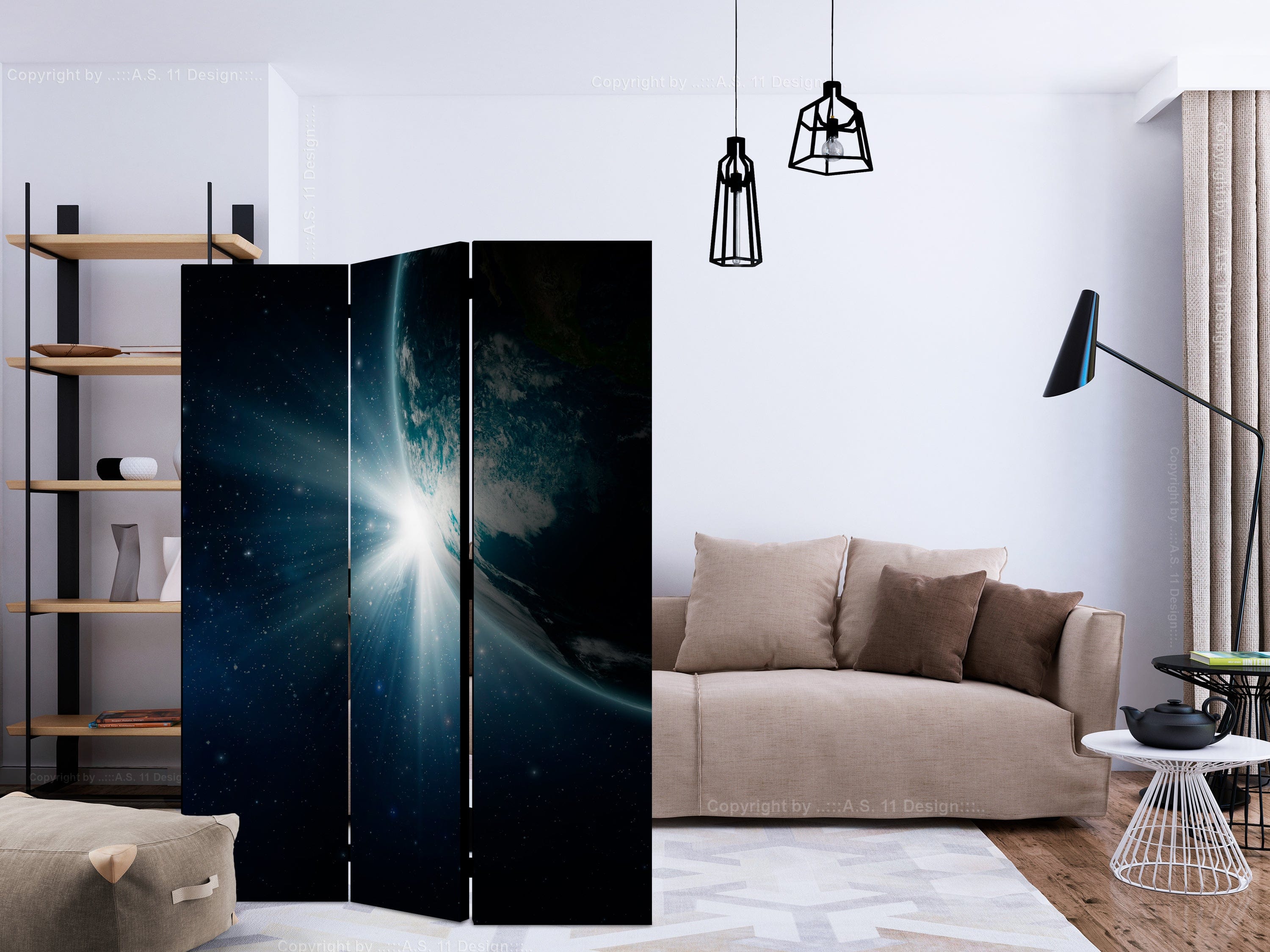 Aizslietnis 3-daļīgs - Zeme 2. versija (135x172cm) 135x172 cm Home Trends