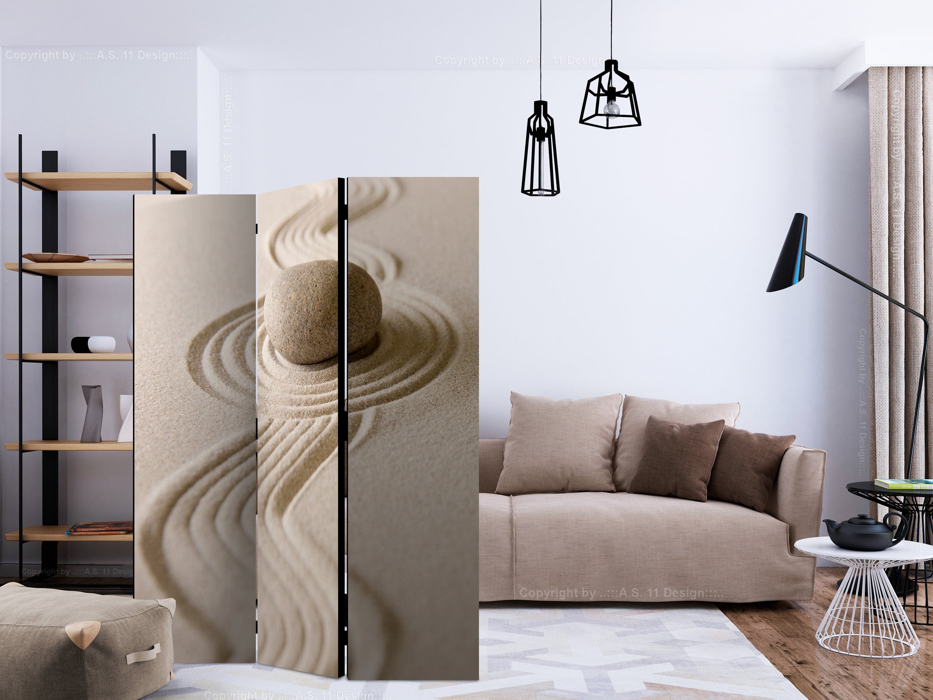 Aizslietnis 3-daļīgs - Zen - Līdzsvars (135x172cm) 135x172 cm Home Trends