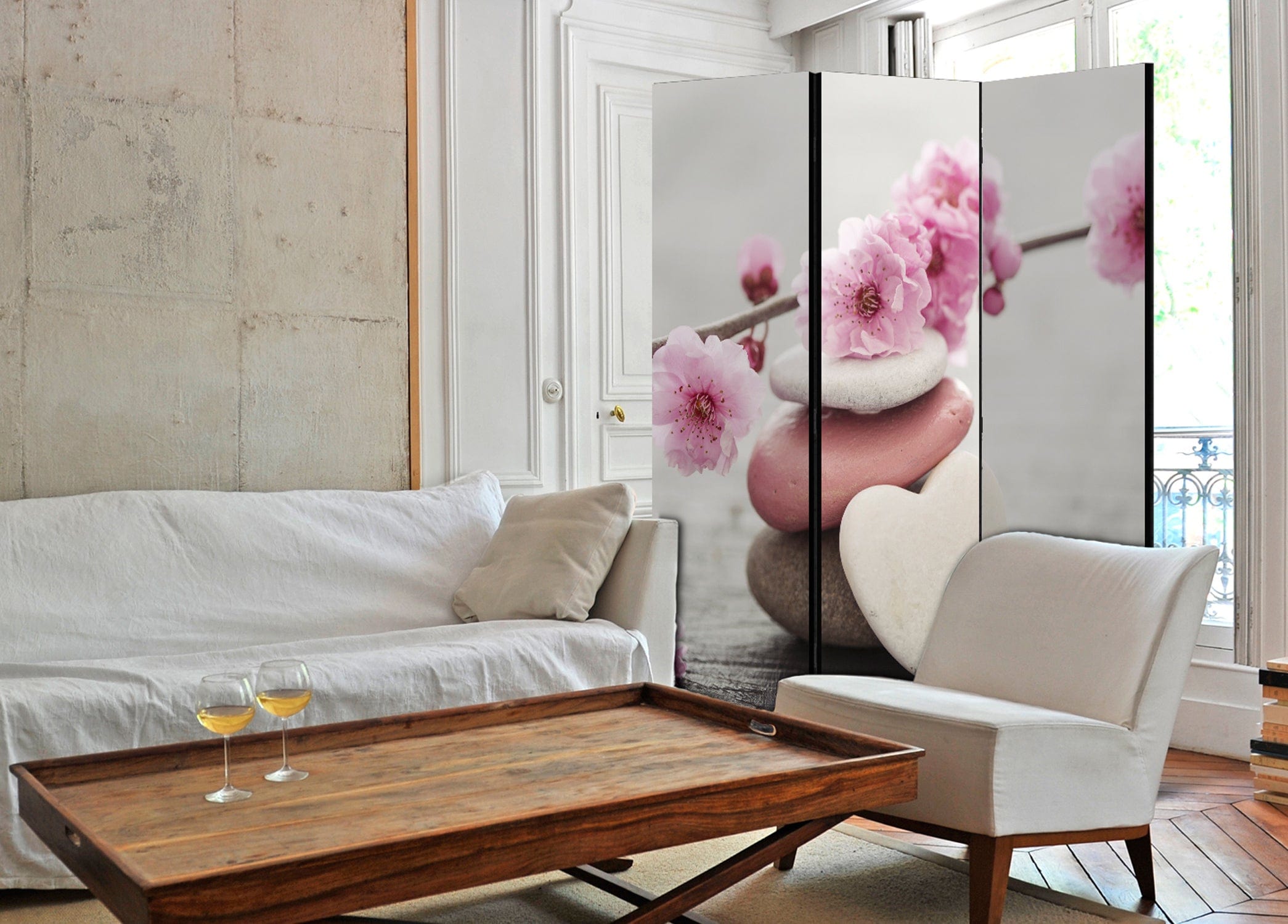 Aizslietnis 3-daļīgs - Zen ziedi (135x172cm) 135x172 cm Home Trends
