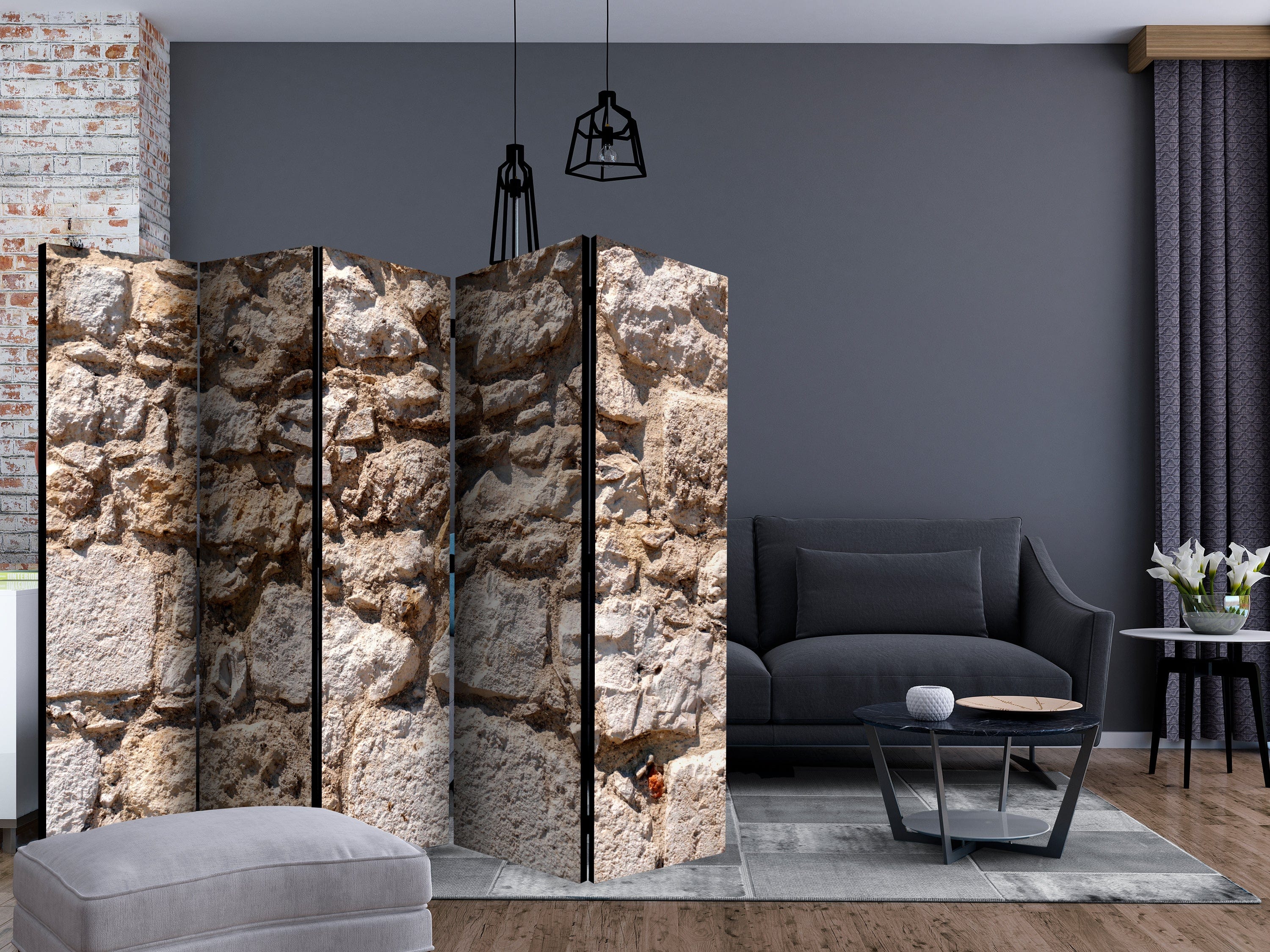 Aizslietnis 5-daļīgs - Akmens pils 2. versija (225x172cm) 225x172 cm Home Trends