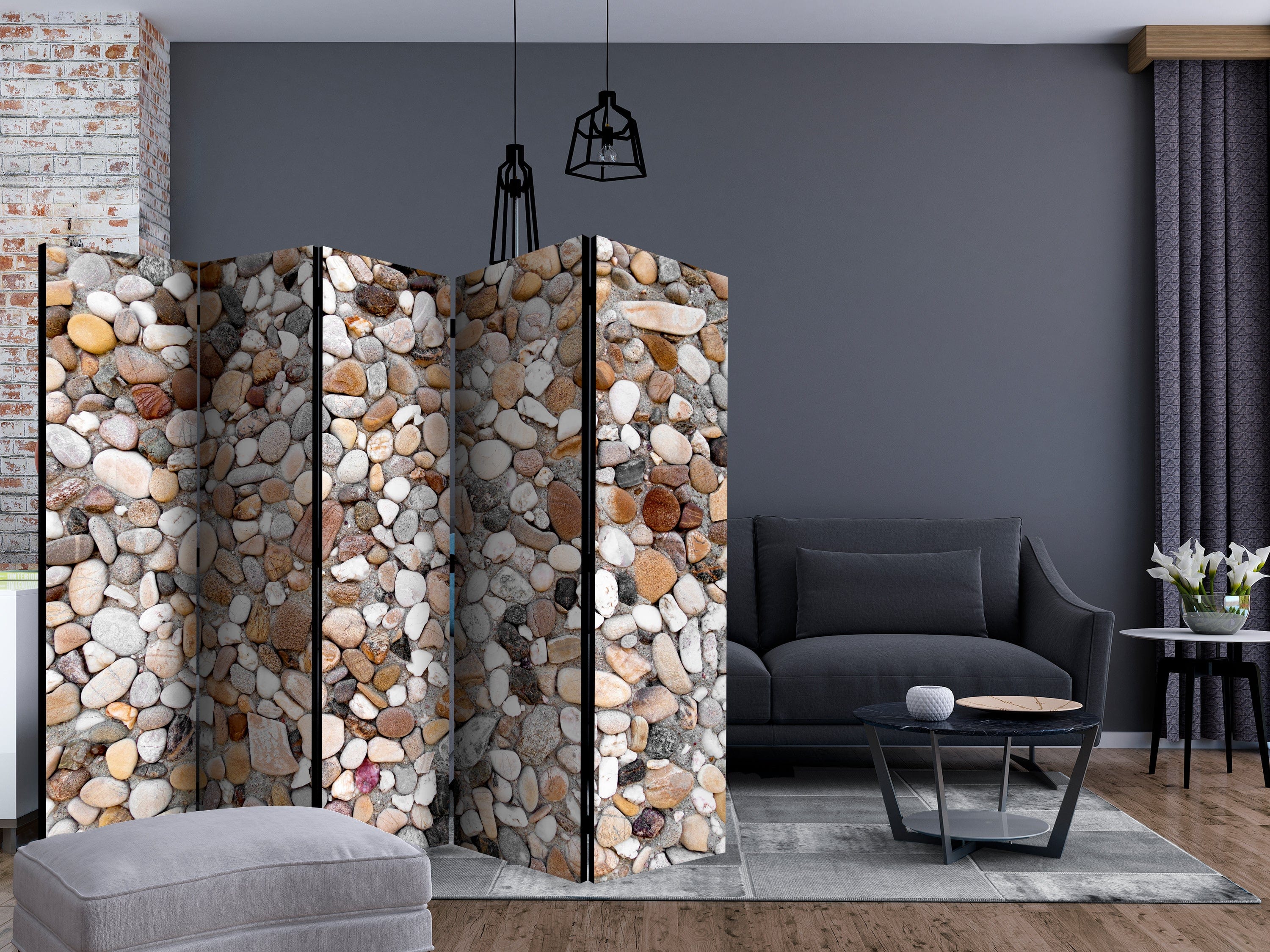 Aizslietnis 5-daļīgs - Akmens pludmale (225x172cm) Home Trends