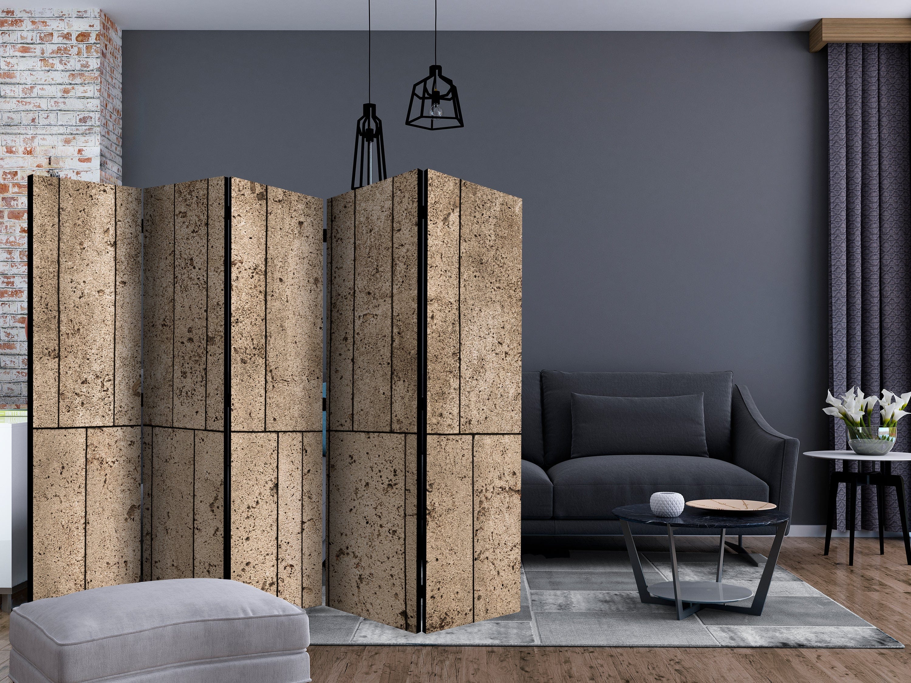 Aizslietnis 5-daļīgs - Bēšs siena (225x172cm) Home Trends