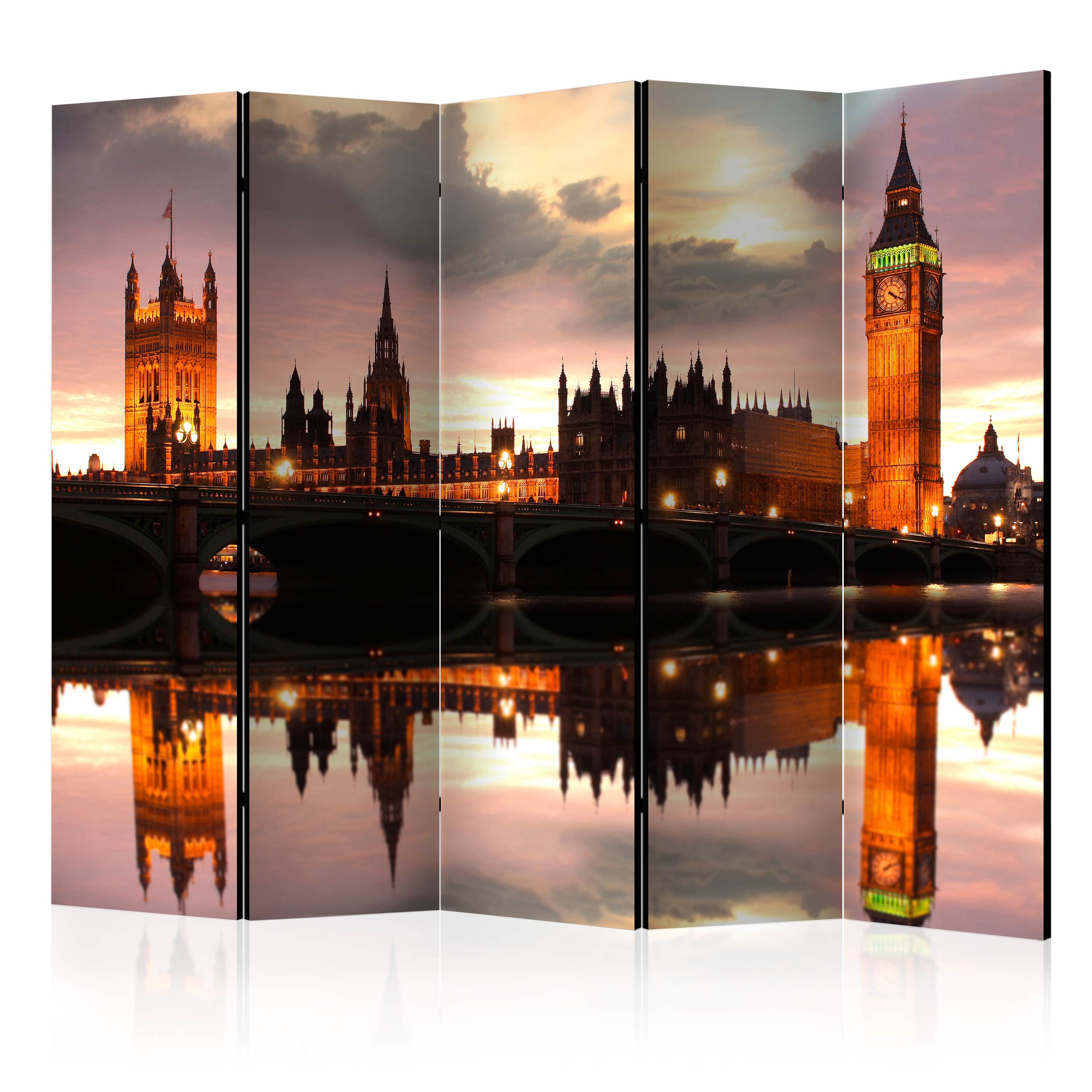 Aizslietnis 5-daļīgs - Big Bens vakarā, Londona (225x172cm) Home Trends