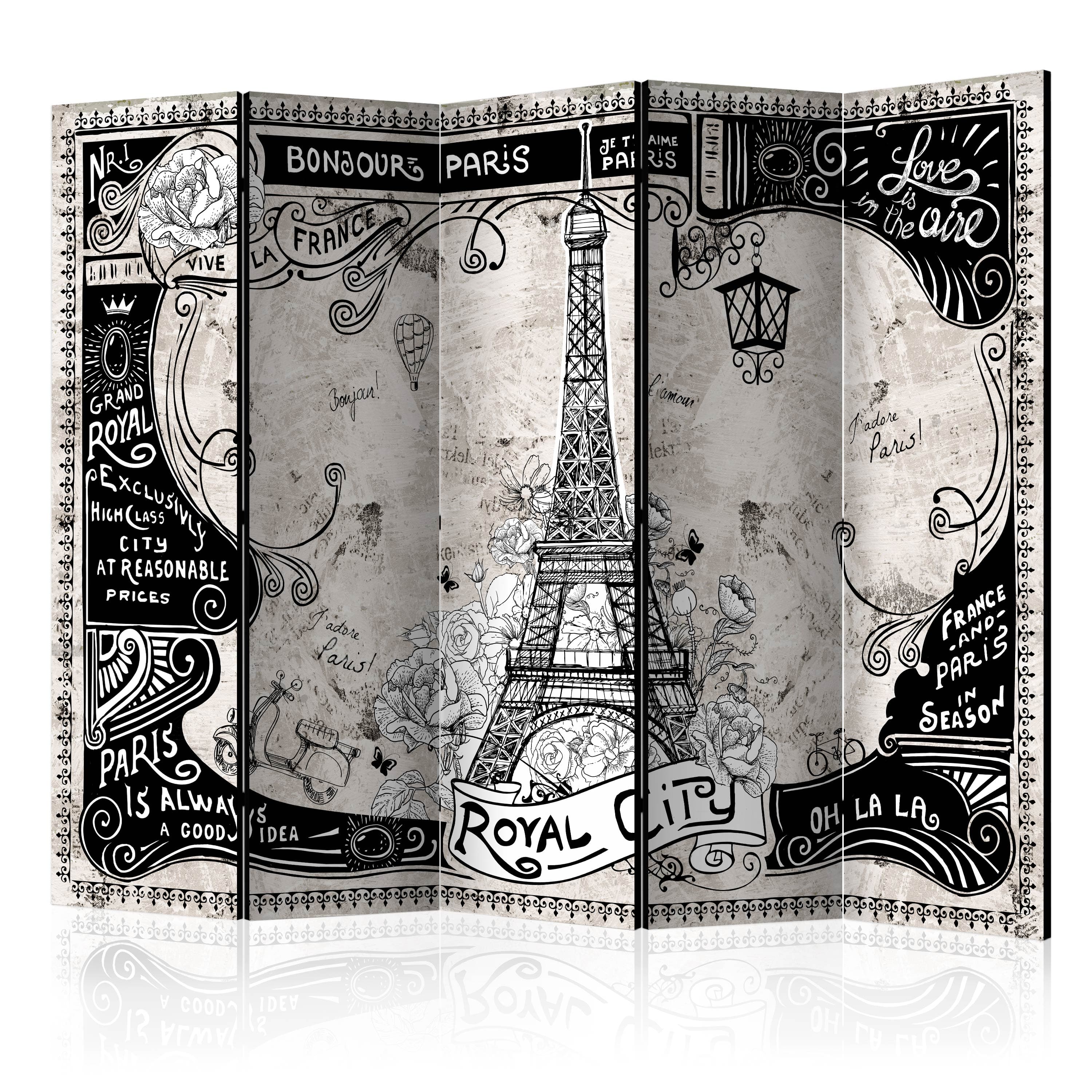 Aizslietnis 5-daļīgs - Bonjour Parīze (225x172cm) Home Trends