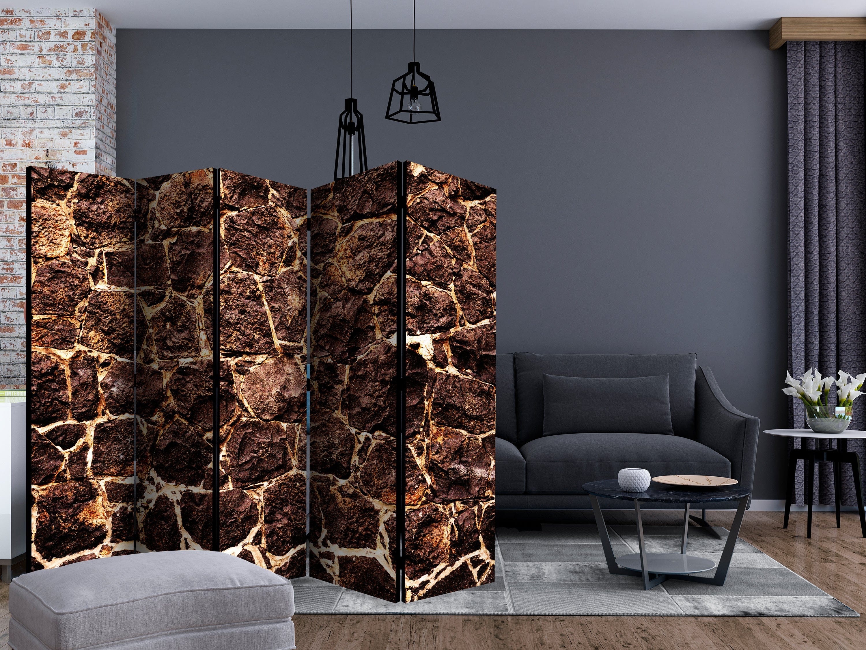 Aizslietnis 5-daļīgs - Brūnā ala (225x172cm) Home Trends