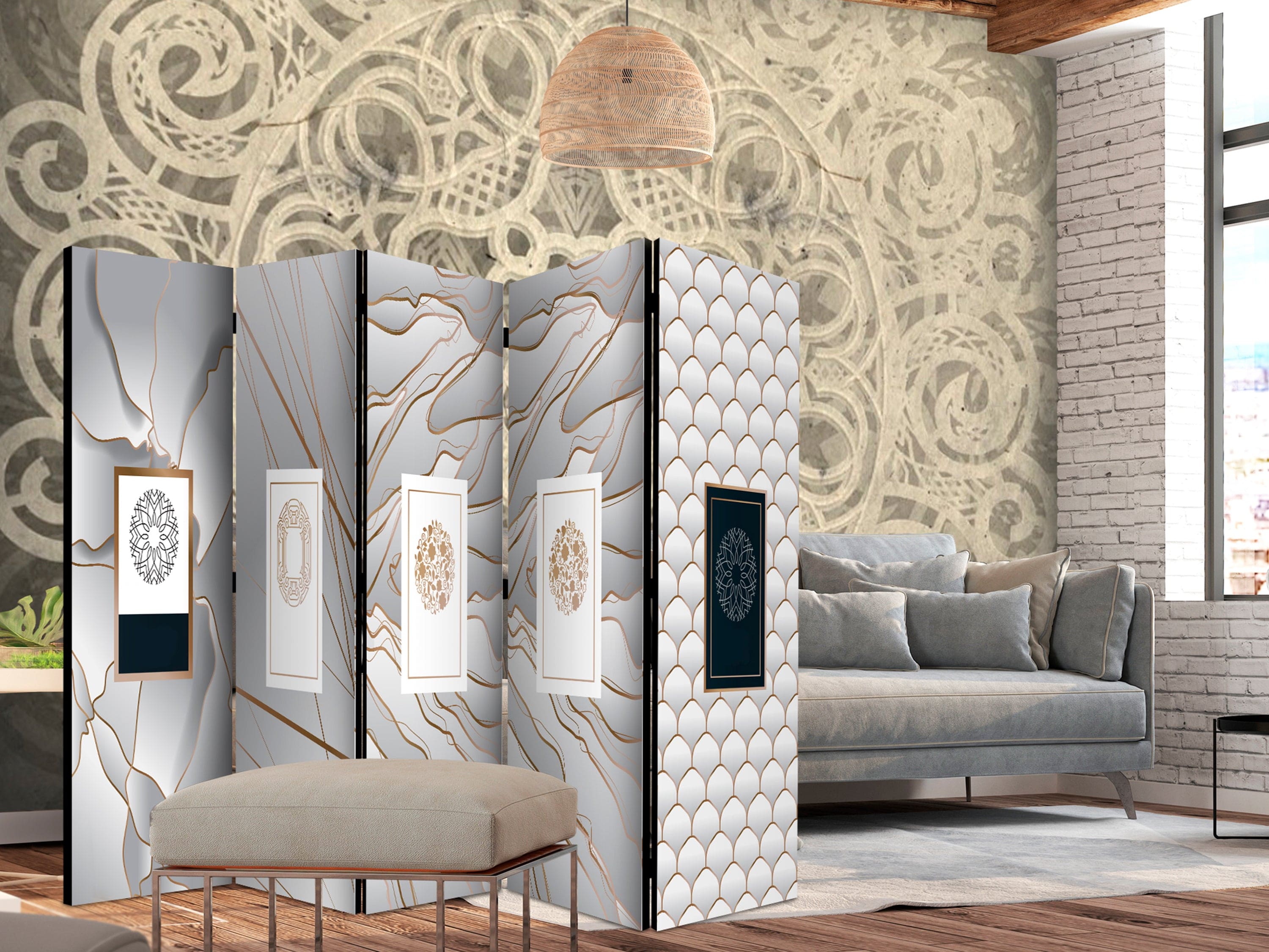 Aizslietnis 5-daļīgs - Etiķetes (225x172cm) 225x172 cm Home Trends