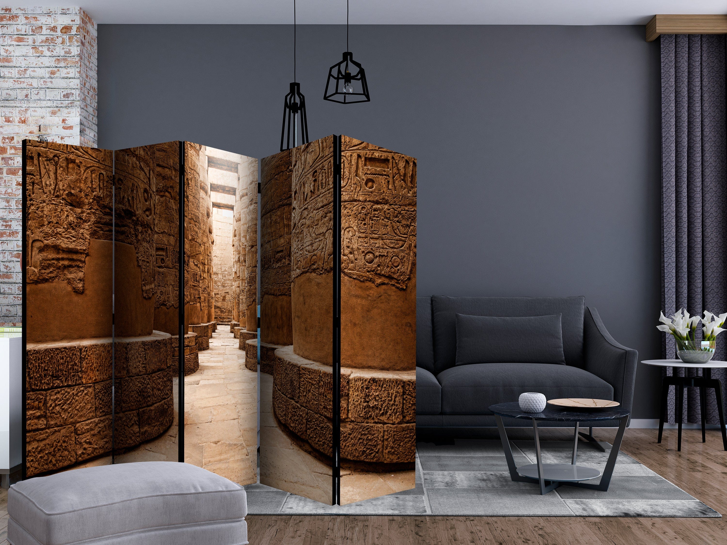 Aizslietnis 5-daļīgs - Karnakas templis Ēģiptē (225x172cm) Home Trends