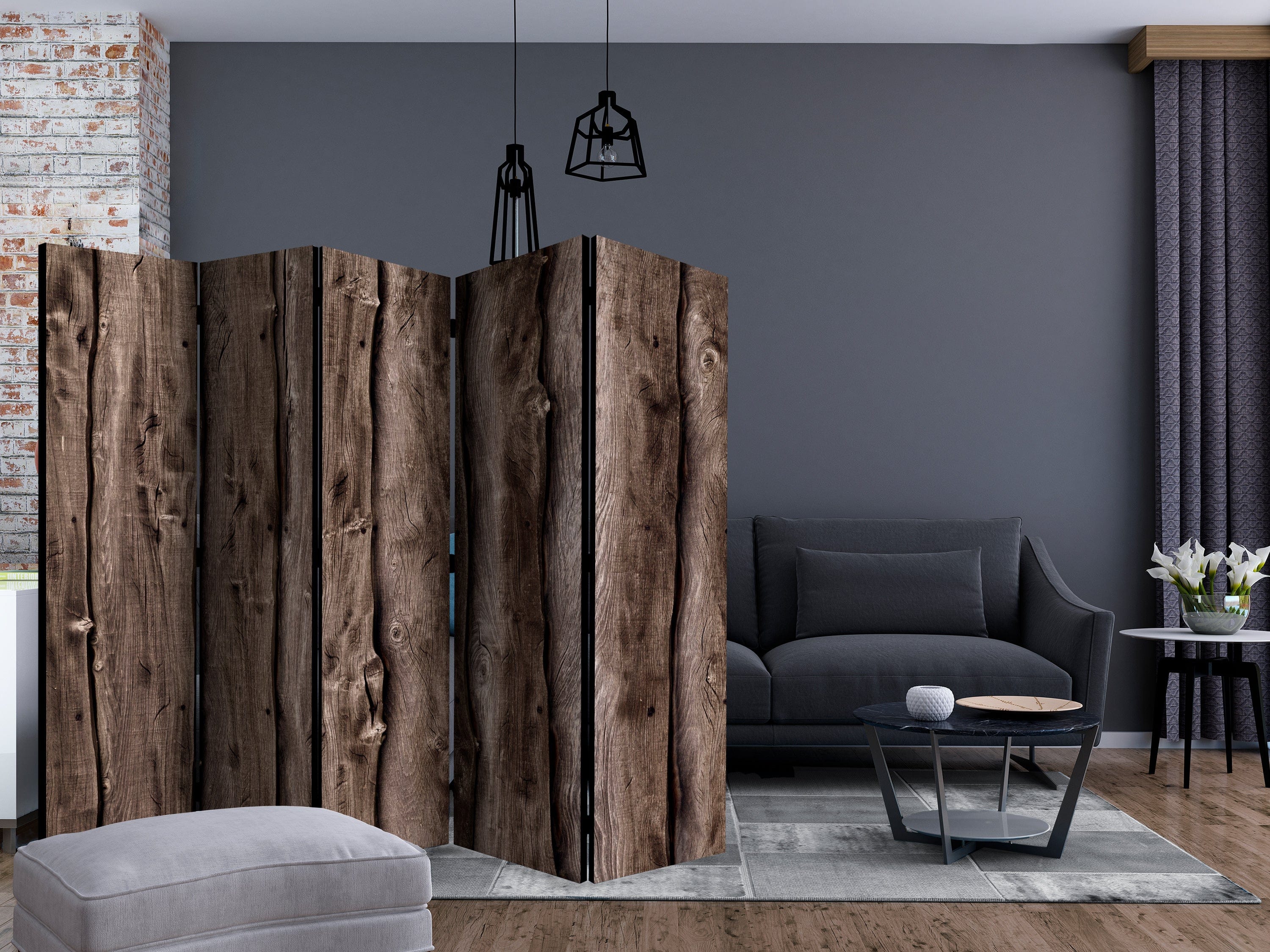 Aizslietnis 5-daļīgs - Koka melodija (225x172cm) 225x172 cm Home Trends