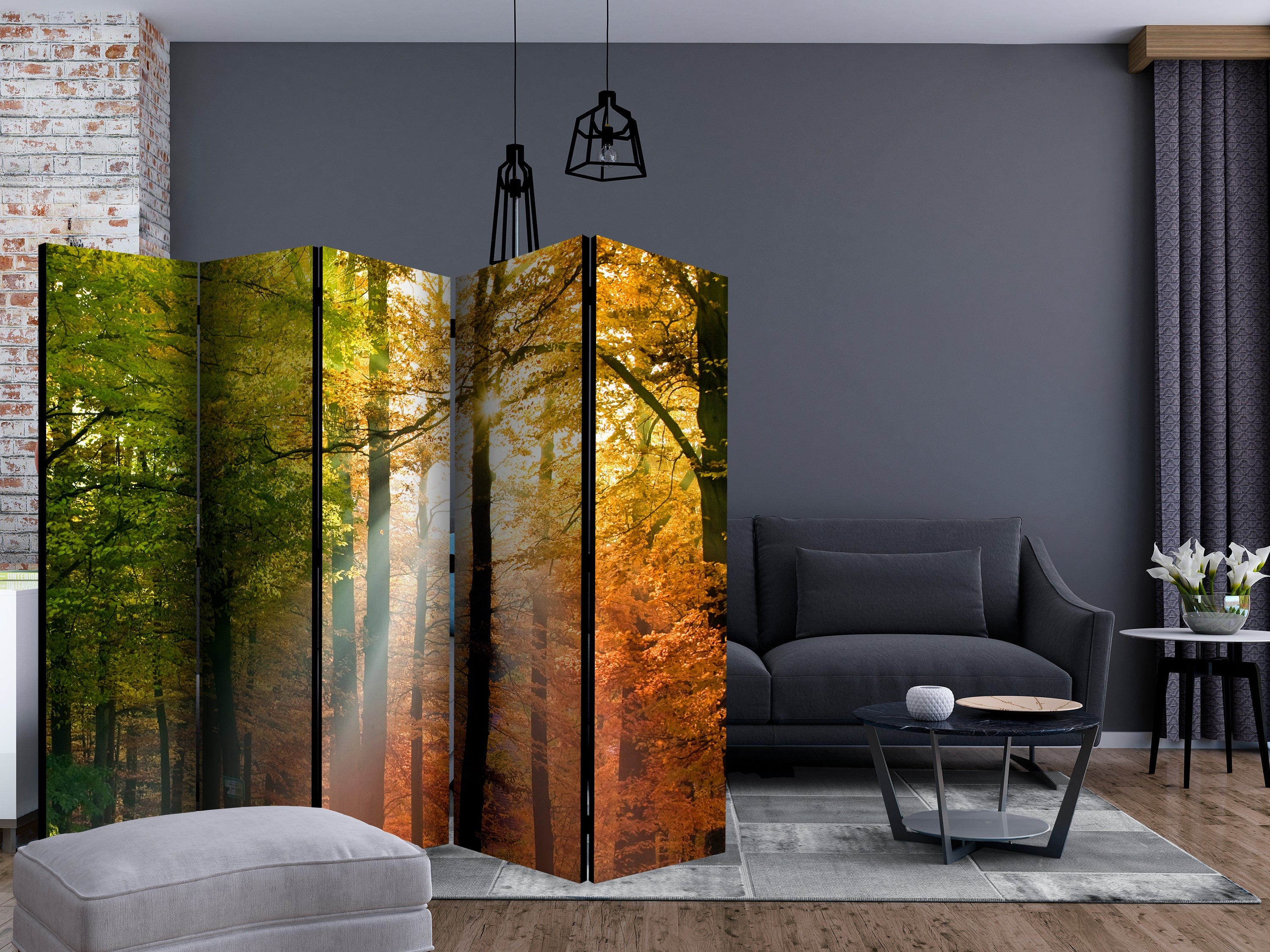 Aizslietnis 5-daļīgs - Meža krāsas (225x172cm) Home Trends
