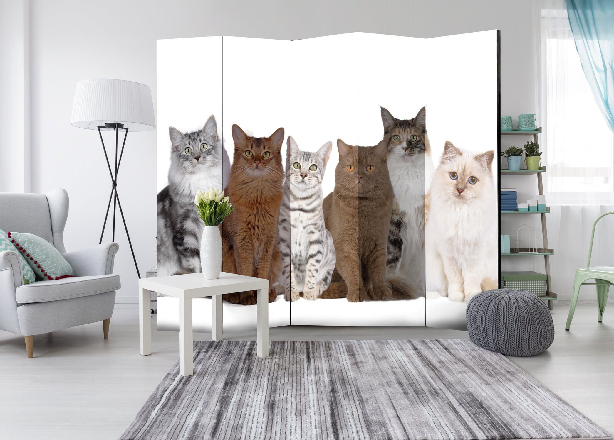 Aizslietnis 5-daļīgs - Mīļie kaķi (225x172cm) Home Trends