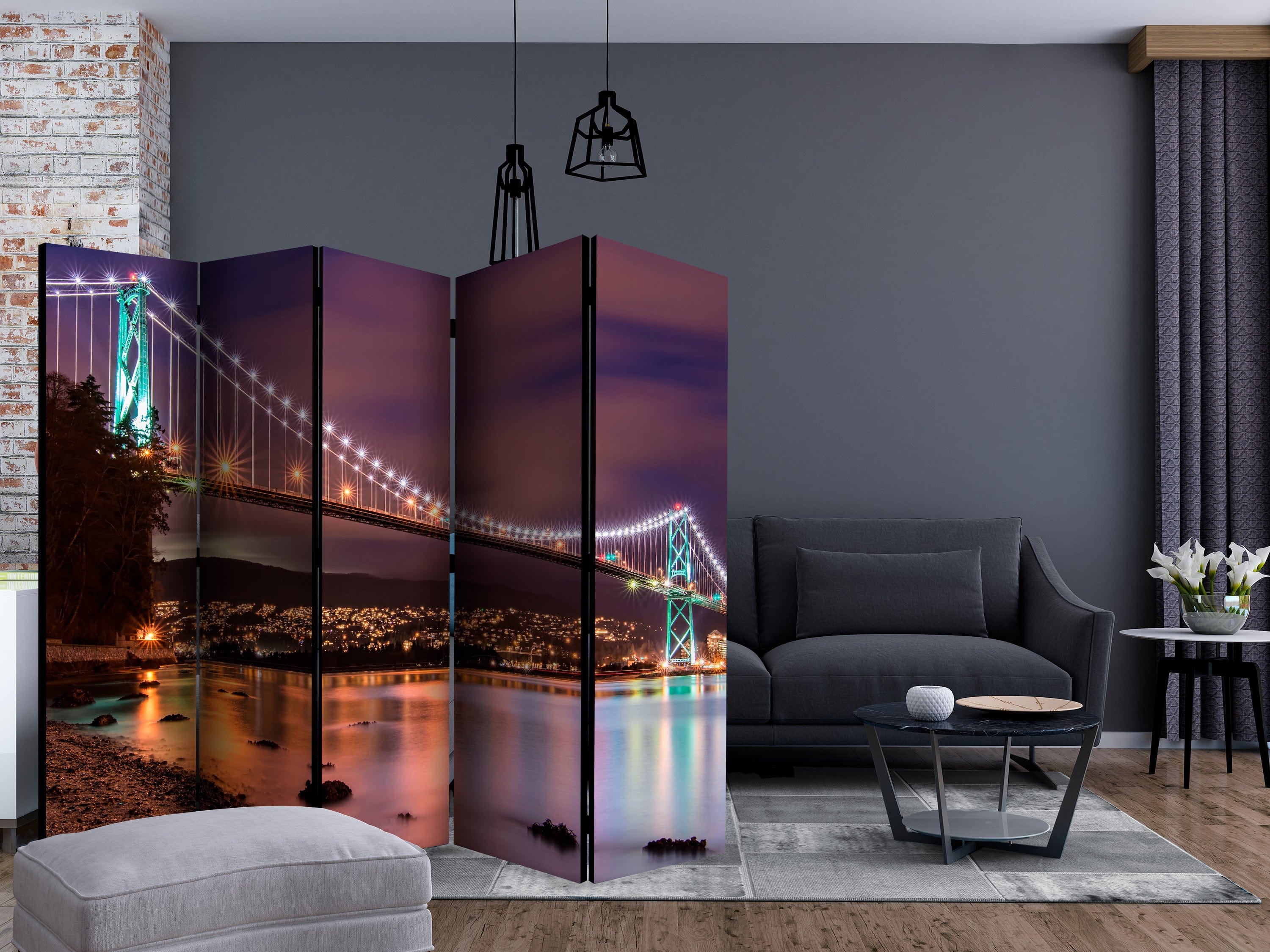 Aizslietnis 5-daļīgs - Mirdzums virs pilsētas (225x172cm) Home Trends