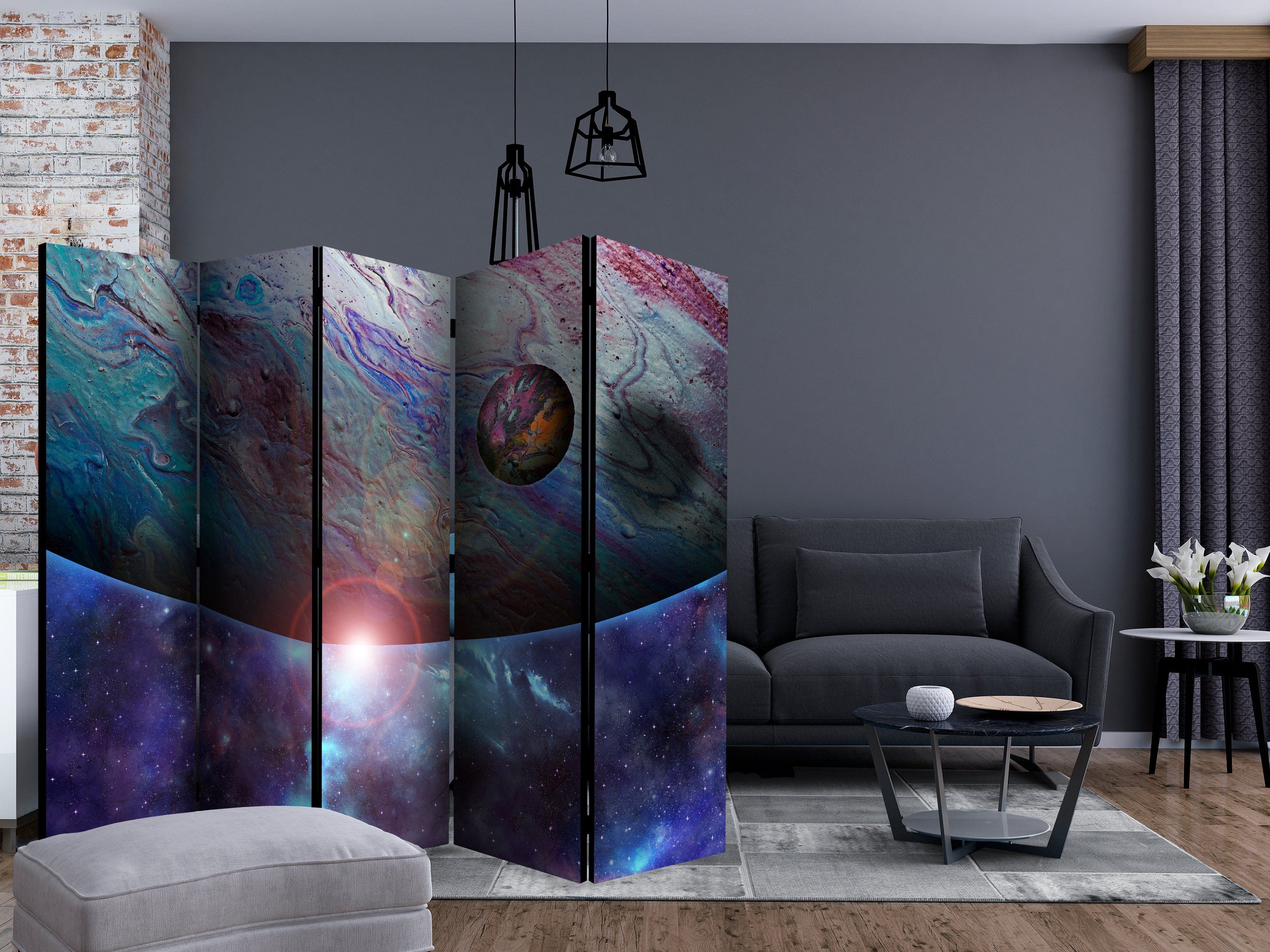 Aizslietnis 5-daļīgs - Orbītā (225x172cm) Home Trends