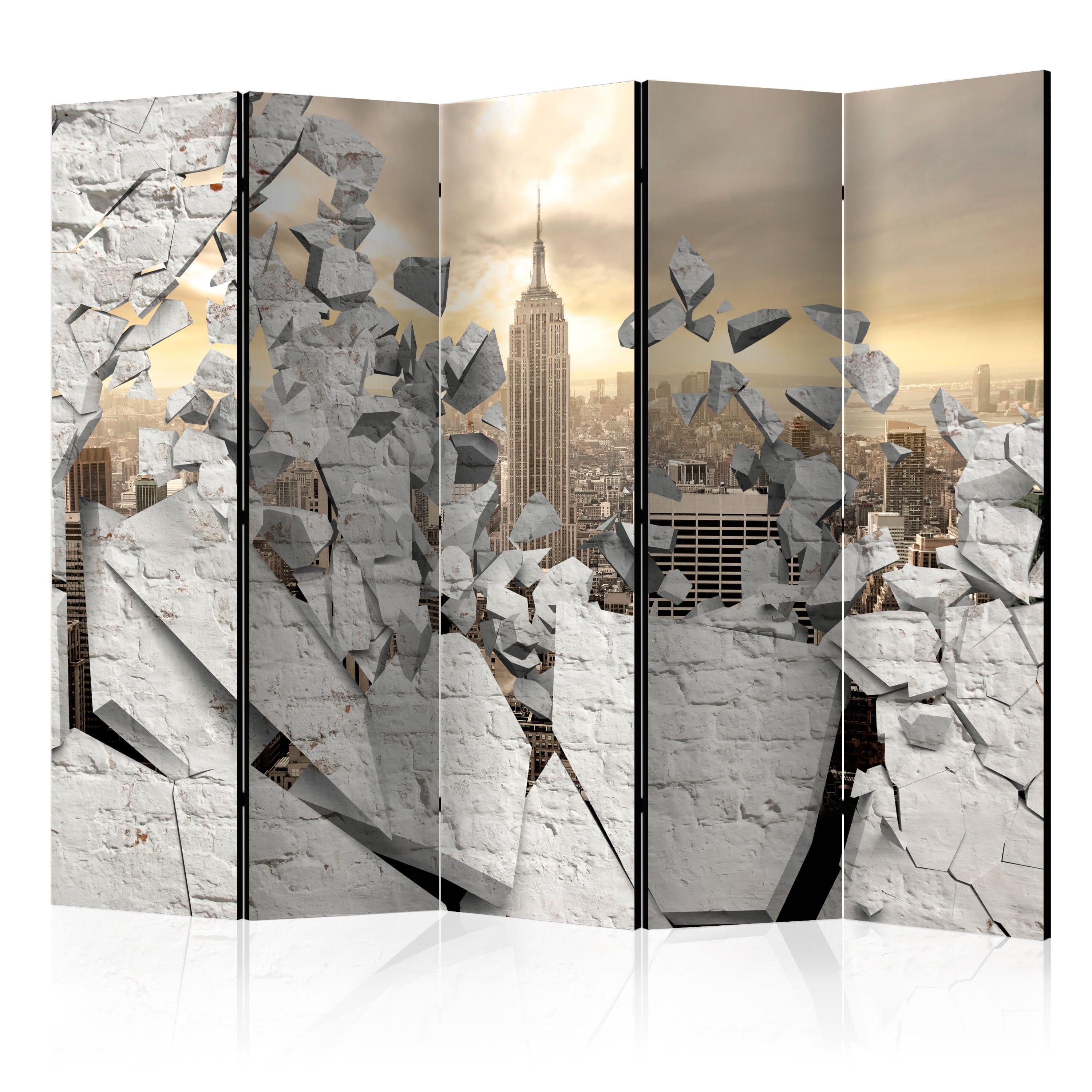 Aizslietnis 5-daļīgs - Pilsēta aiz sienas (225x172cm) Home Trends