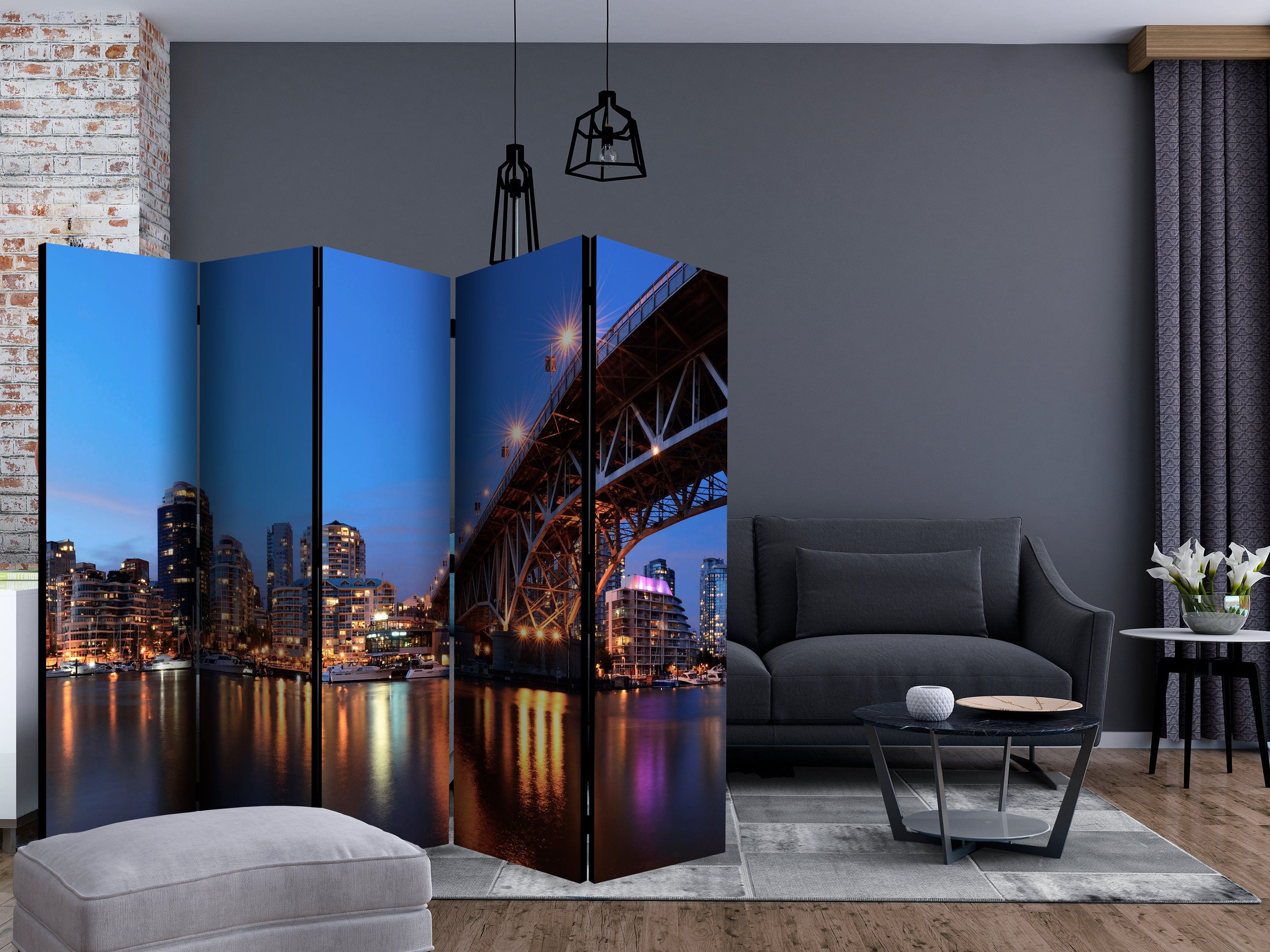 Aizslietnis 5-daļīgs - Pilsētas gaismas (225x172cm) Home Trends