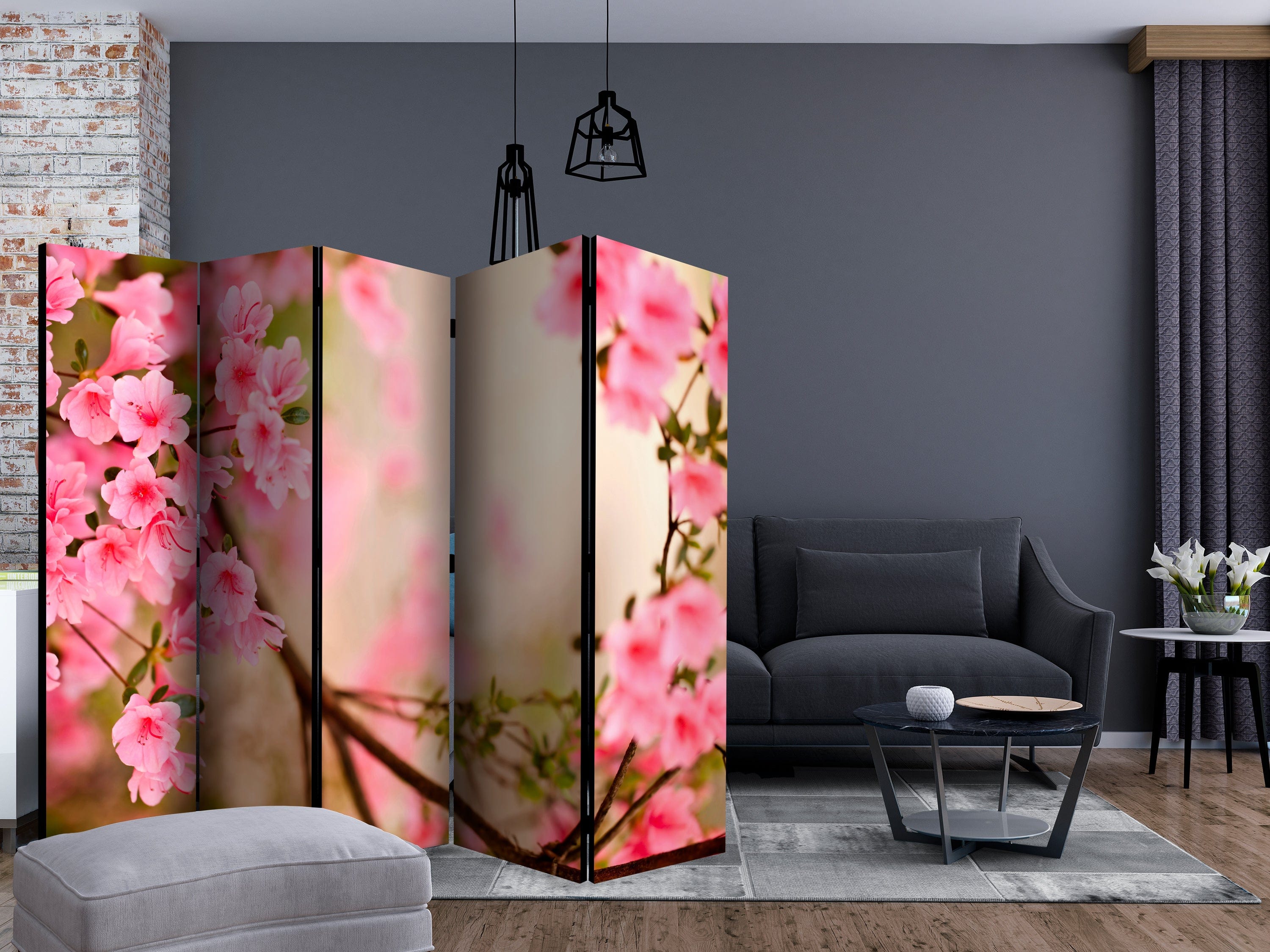 Aizslietnis 5-daļīgs - Rozā azāle (225x172cm) Home Trends