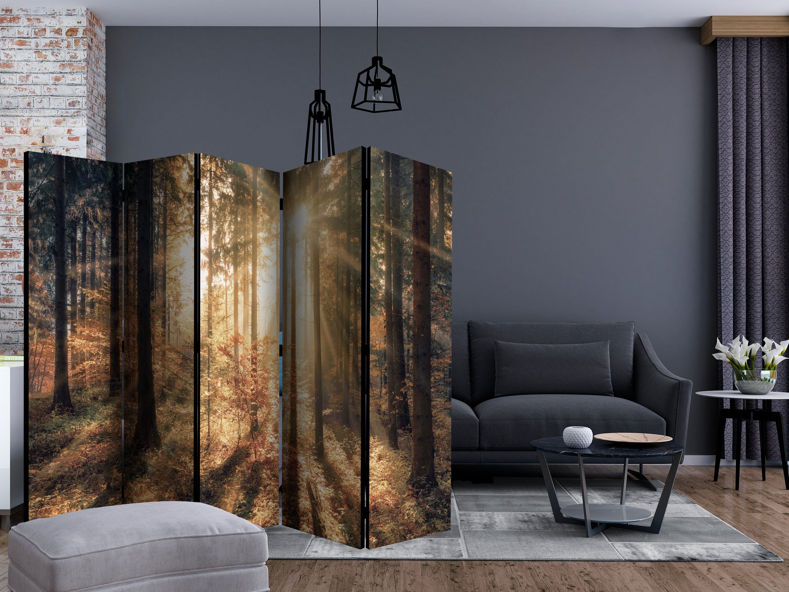 Aizslietnis 5-daļīgs - Rudens mežs 2.versija (225x172cm) Home Trends