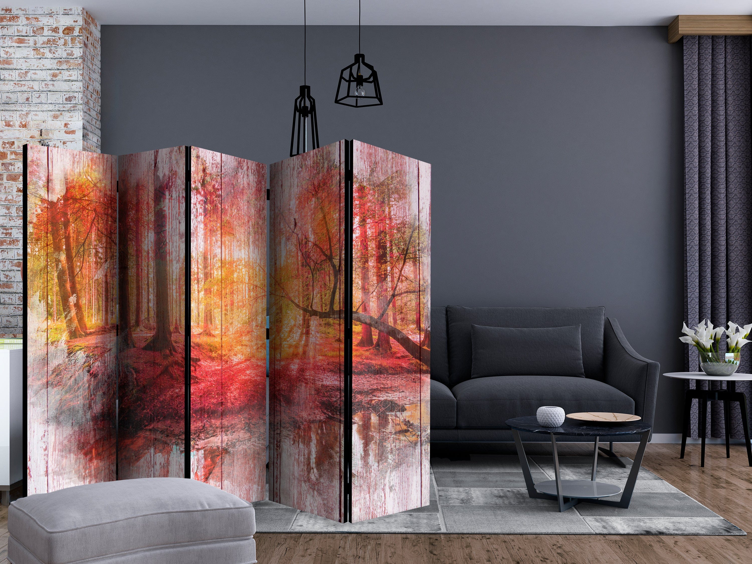 Aizslietnis 5-daļīgs - Rudens mežs (225x172cm) Home Trends