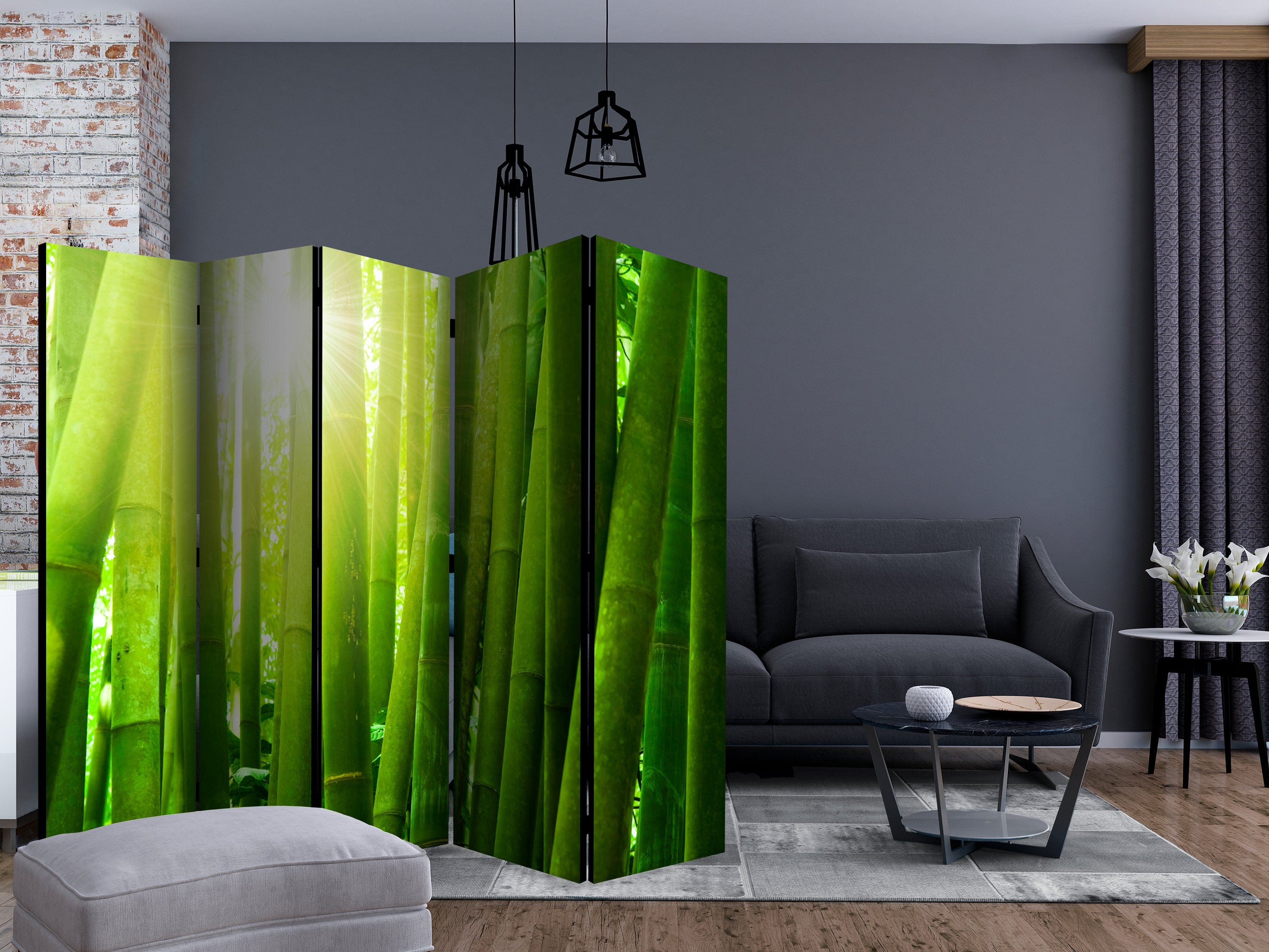 Aizslietnis 5-daļīgs - Saule un bambuss (225x172cm) Home Trends
