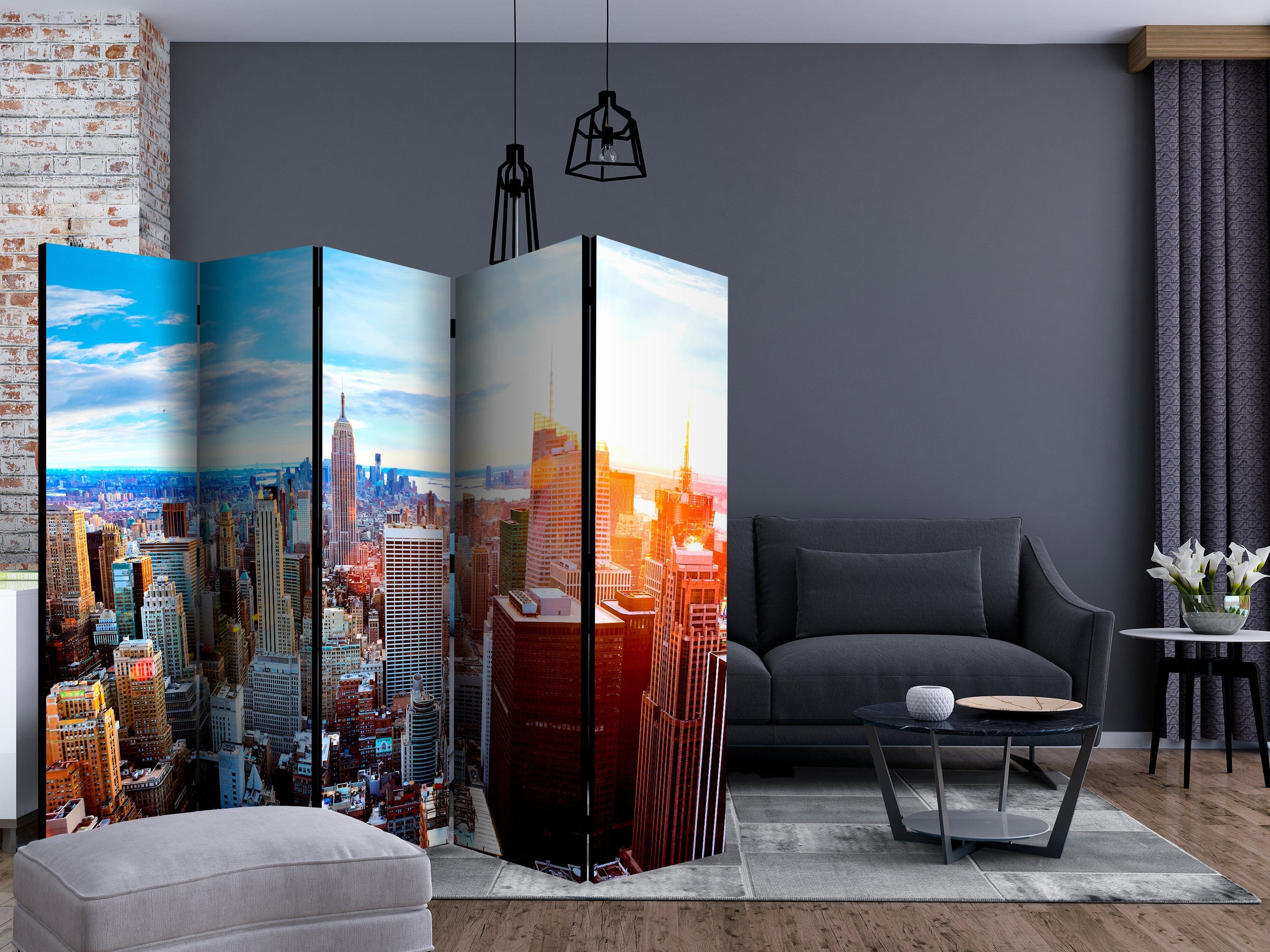 Aizslietnis 5-daļīgs - Saullēkts virs Manhetenas (225x172cm) Home Trends