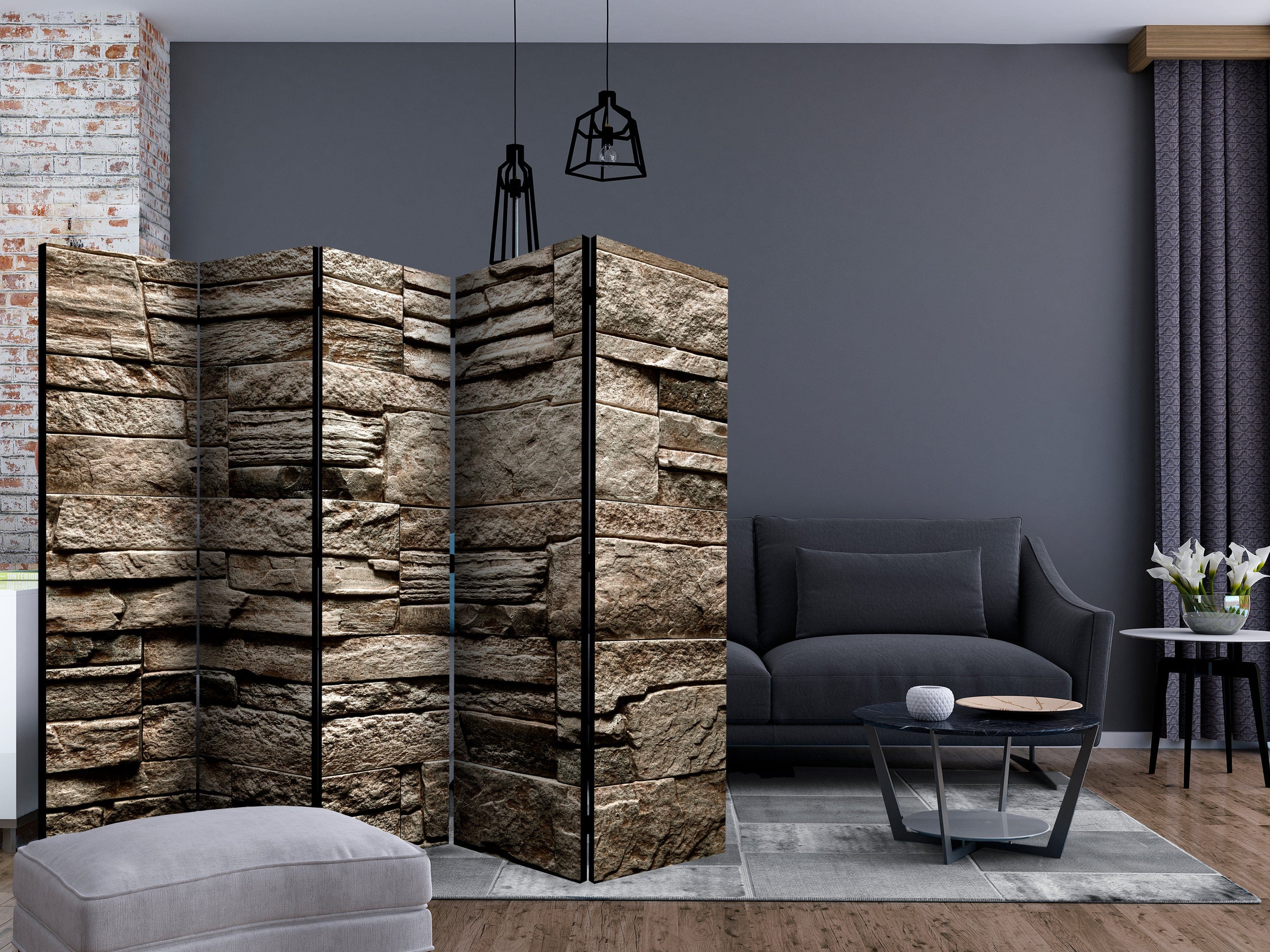 Aizslietnis 5-daļīgs - Skaists brūns akmens (225x172cm) 225x172 cm Home Trends